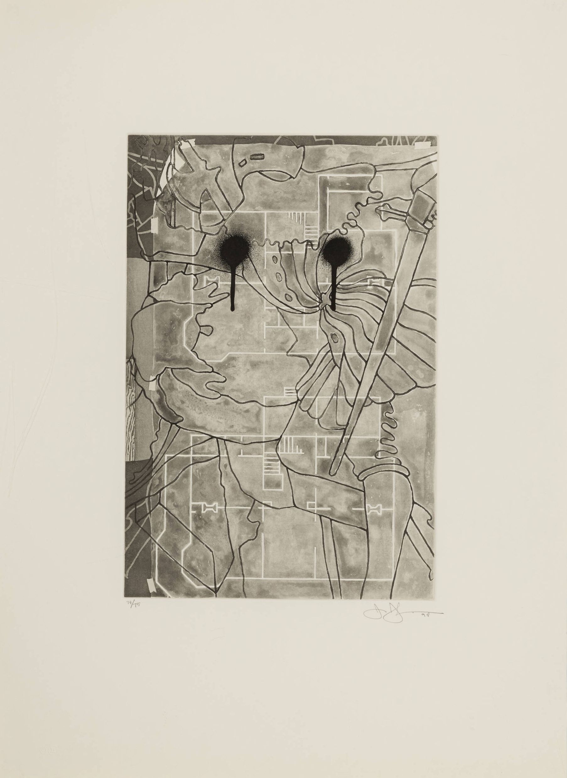 Jasper Johns – Untitled (from The Geldzahler Portfolio), 1998 – Radierung