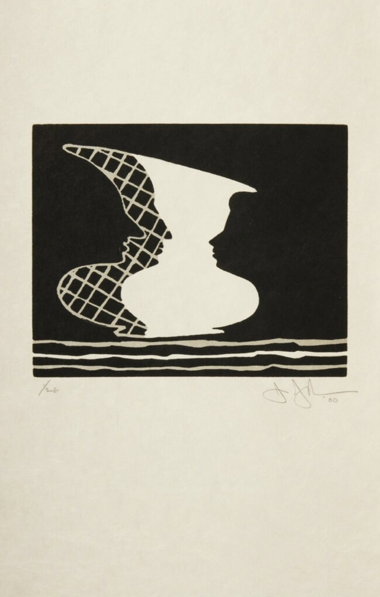 Jasper Johns – Sun on Six, 2000 – Linogravure