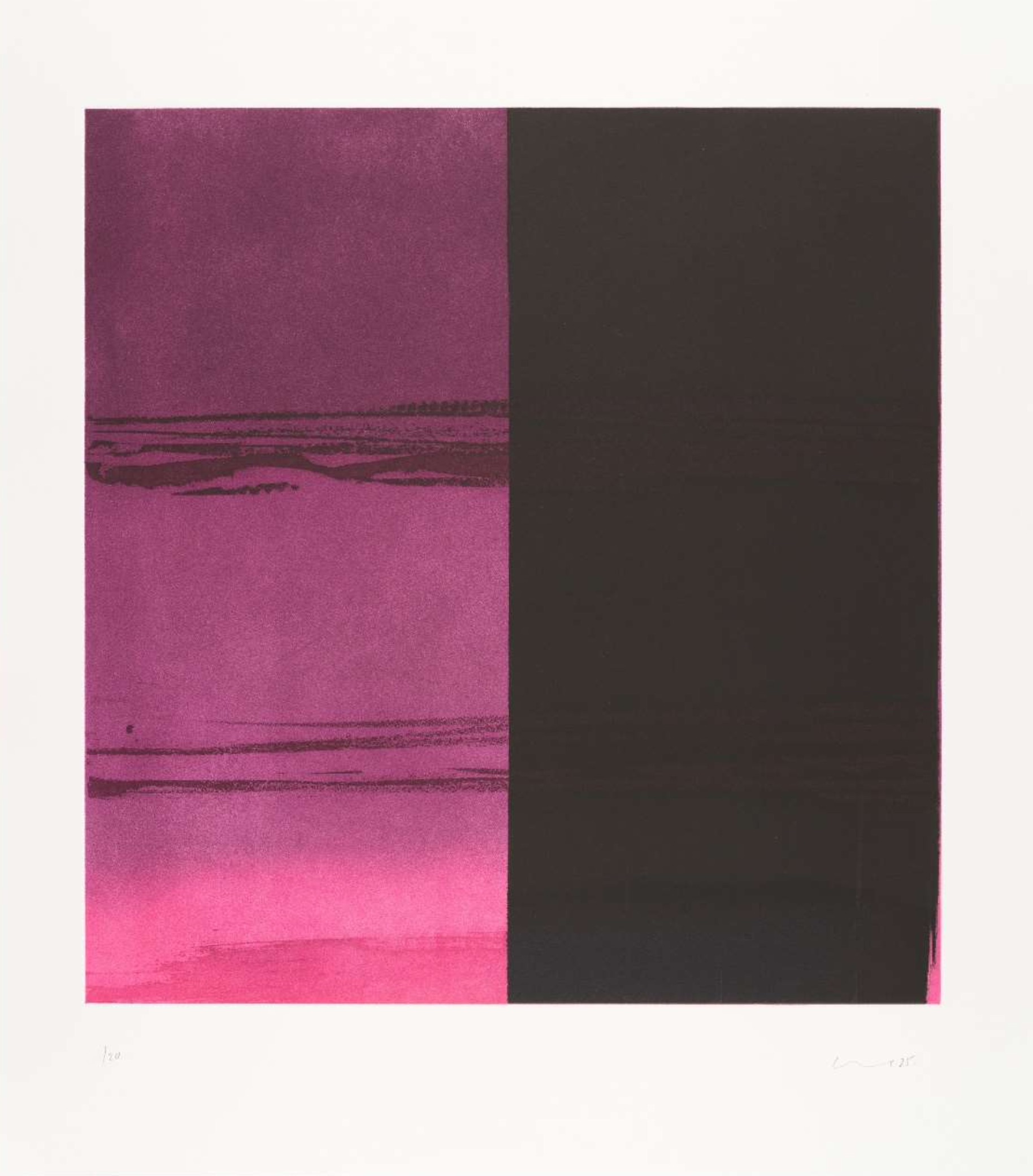 Callum Innes – Lamp Black Magenta, 2024 – Gravure à l'eau-forte