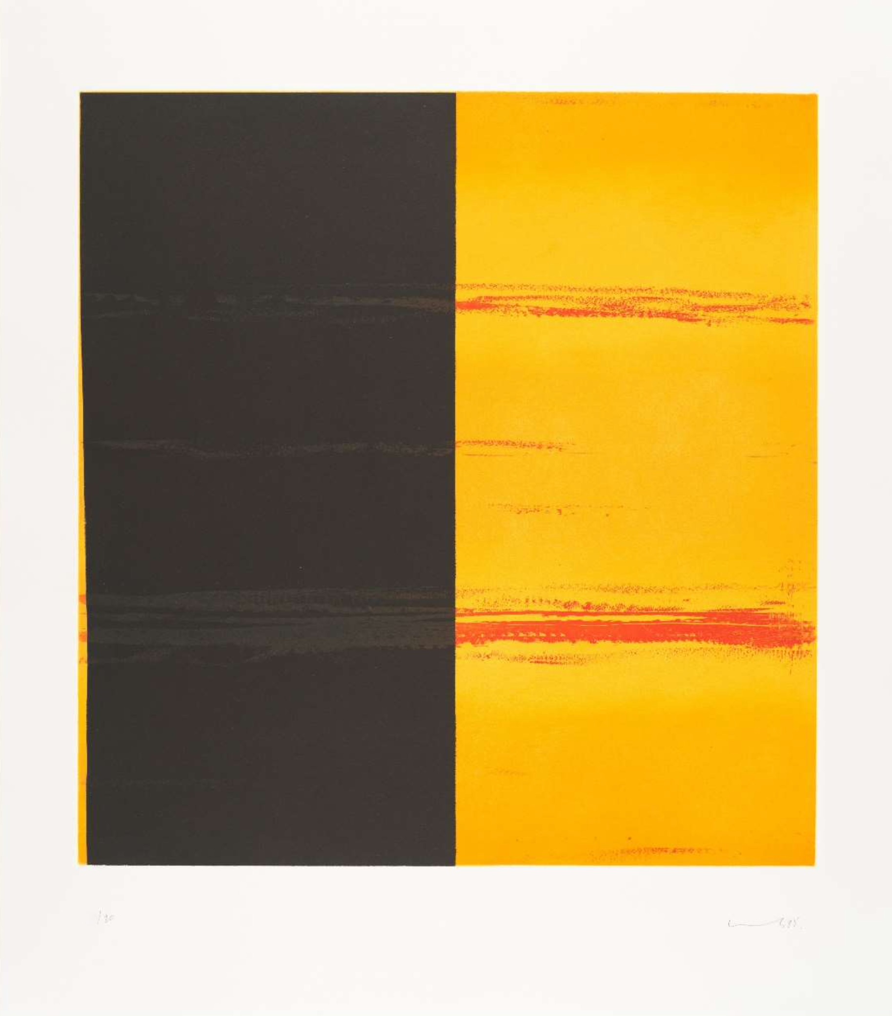 Callum Innes – Lamp Black Yellow Gold, 2024 – Ets en Aquatint