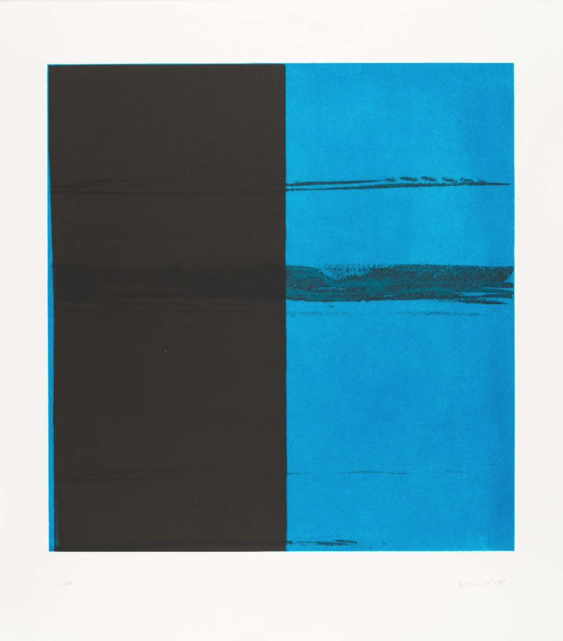 Callum Innes – Lamp Black Cobalt Blue, 2024 – Ets en Aquatint