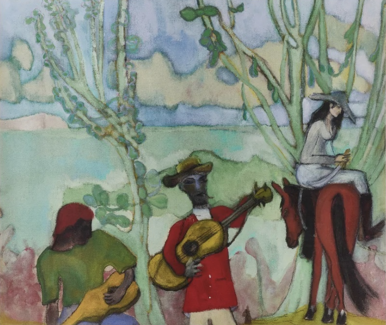 Peter Doig – Music (2 Trees), 2023 – Giclée print