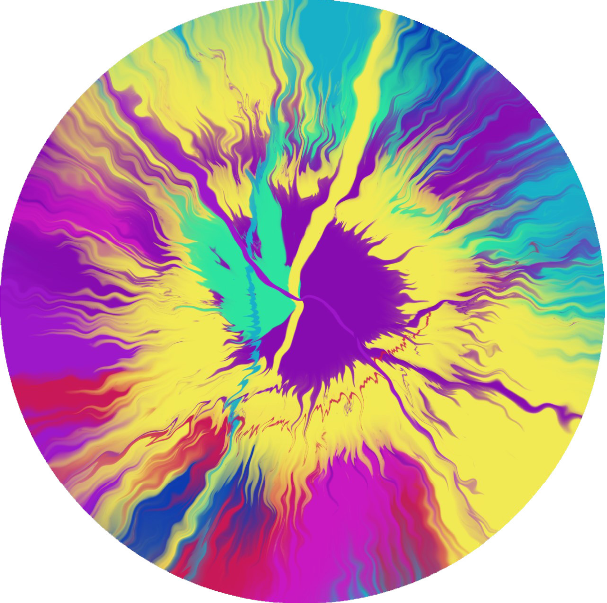 Damien Hirst – Beautiful, Strongest Possible, Yet Unknown Bursting River Painting, 2023 – Mischtechnik