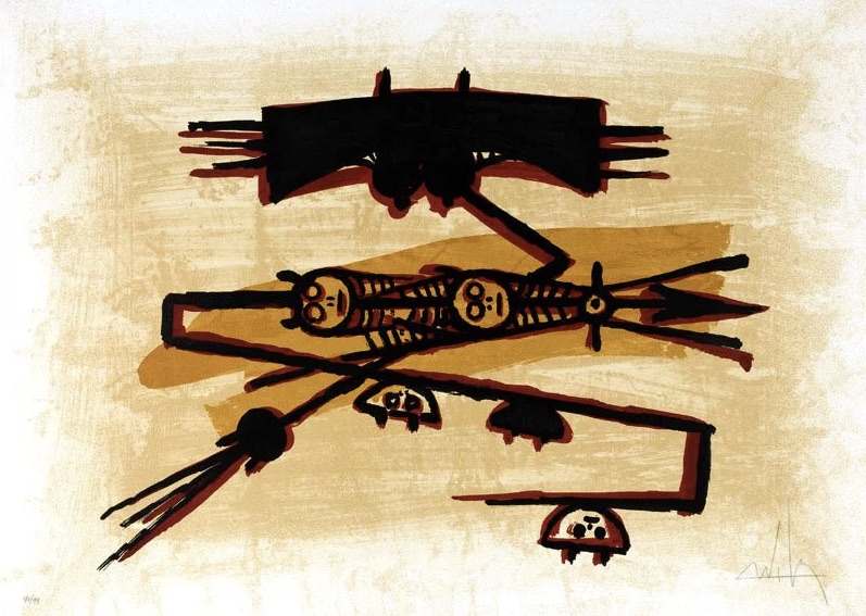 Wifredo Lam – El último viaje del buque fantasma III, 1976 – Lithograph