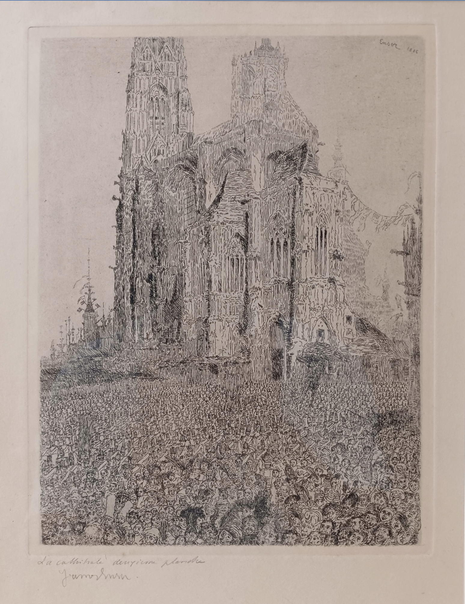 James Ensor – La Cathédrale, 1896 – Aguafuerte