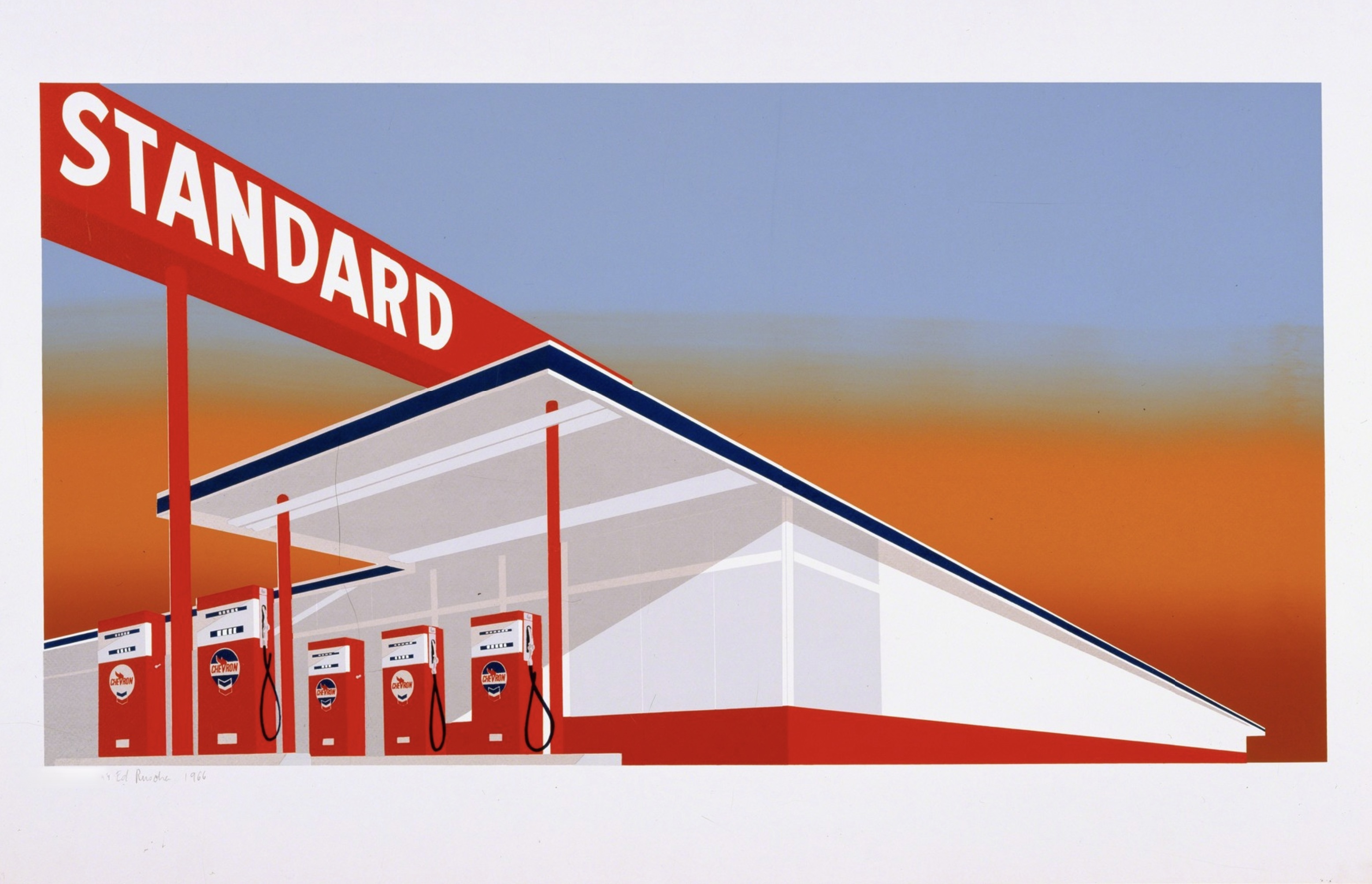 Ed Ruscha – Standard Station, 1966 – Sérigraphie (Screen-print)