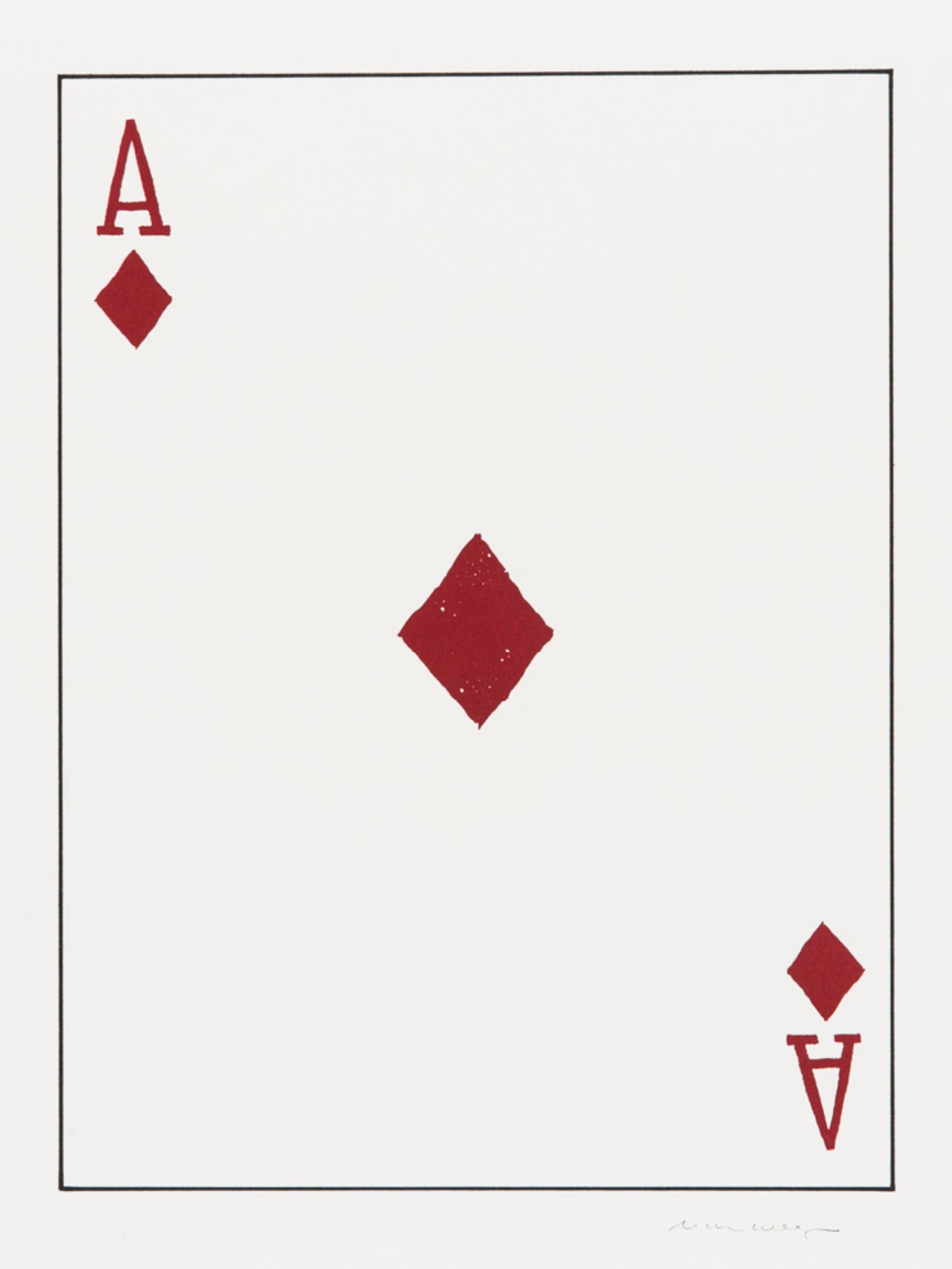 William Wegman – Ace of Diamonds, 1998 – Lithograph