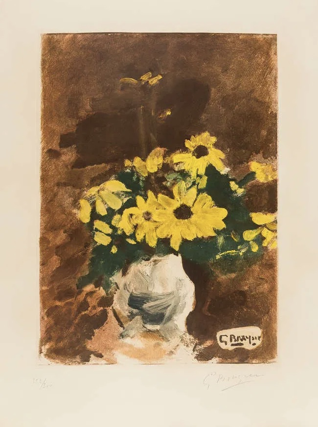 Georges Braque – Vase de Fleurs Jaunes, c. 1955 – Aguatinta