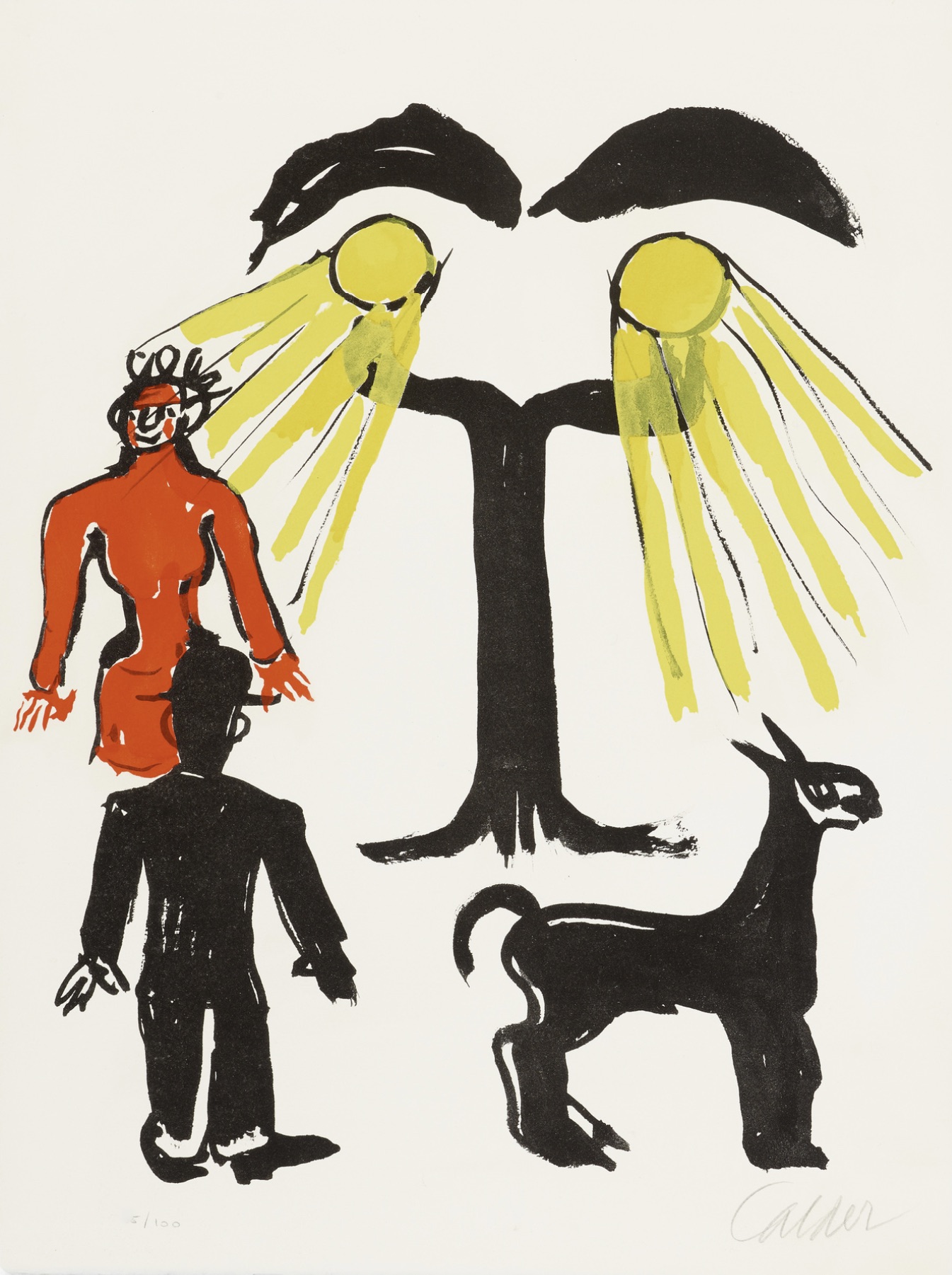 Alexander Calder – Cinema on Hommage a Man Ray, 1974 – Lithograph