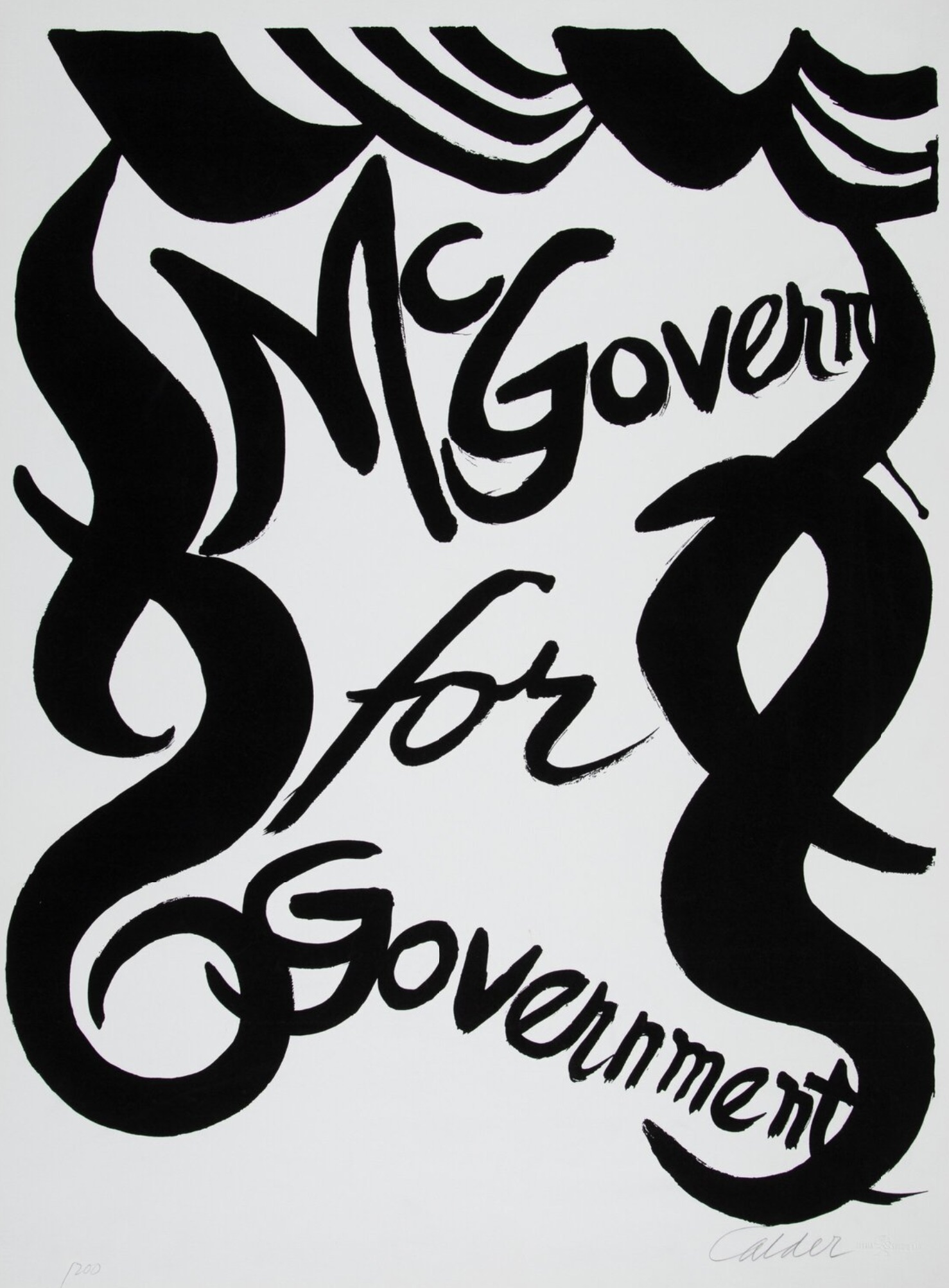 Alexander Calder – McGovern for Government, 1974 – Lithograph
