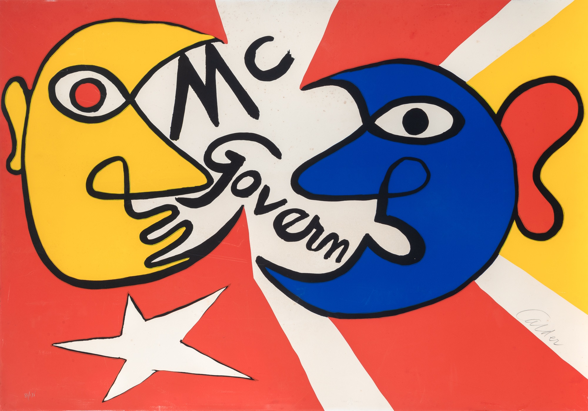 Alexander Calder – McGovern for McGovernment, 1972 – Zeefdruk