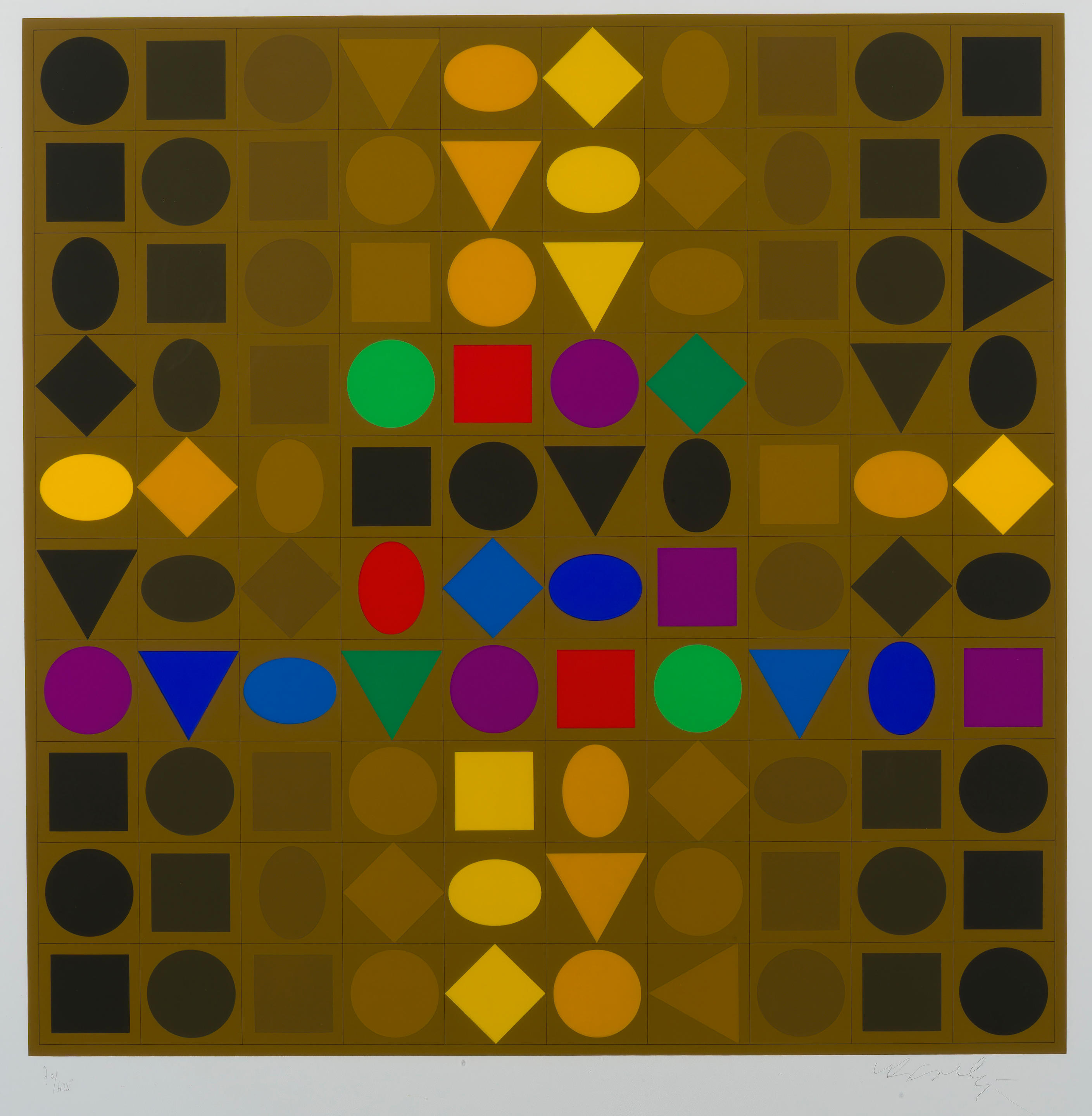 Victor Vasarely – Sorbonne, 1973 – Zeefdruk