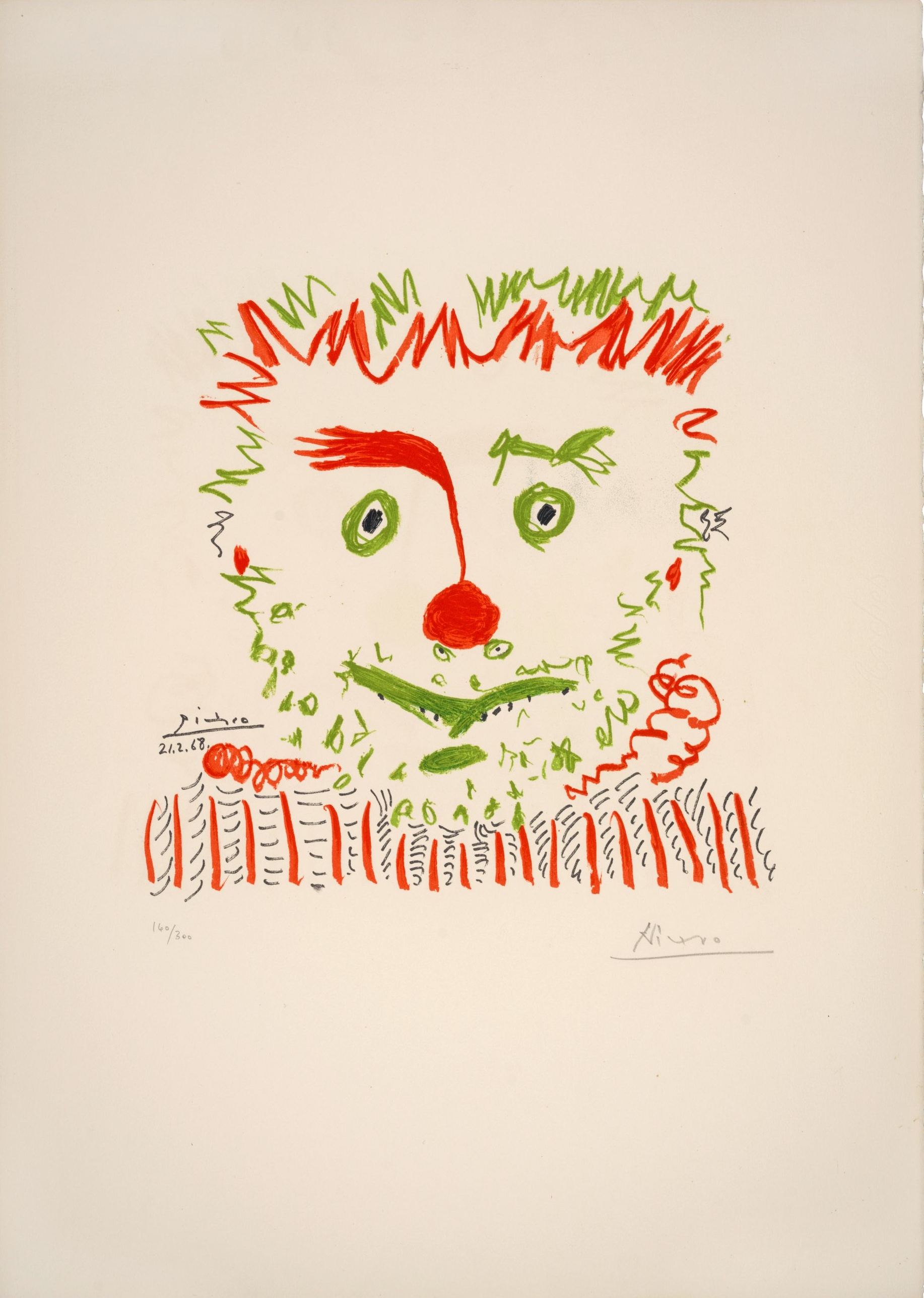 Pablo Picasso – Le Clown, 1968 – Lithographie