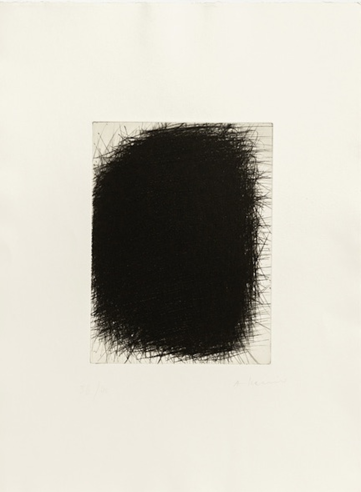 Arnulf Rainer – En Face (schwarz), 1971 - 1972 – Pointe sèche