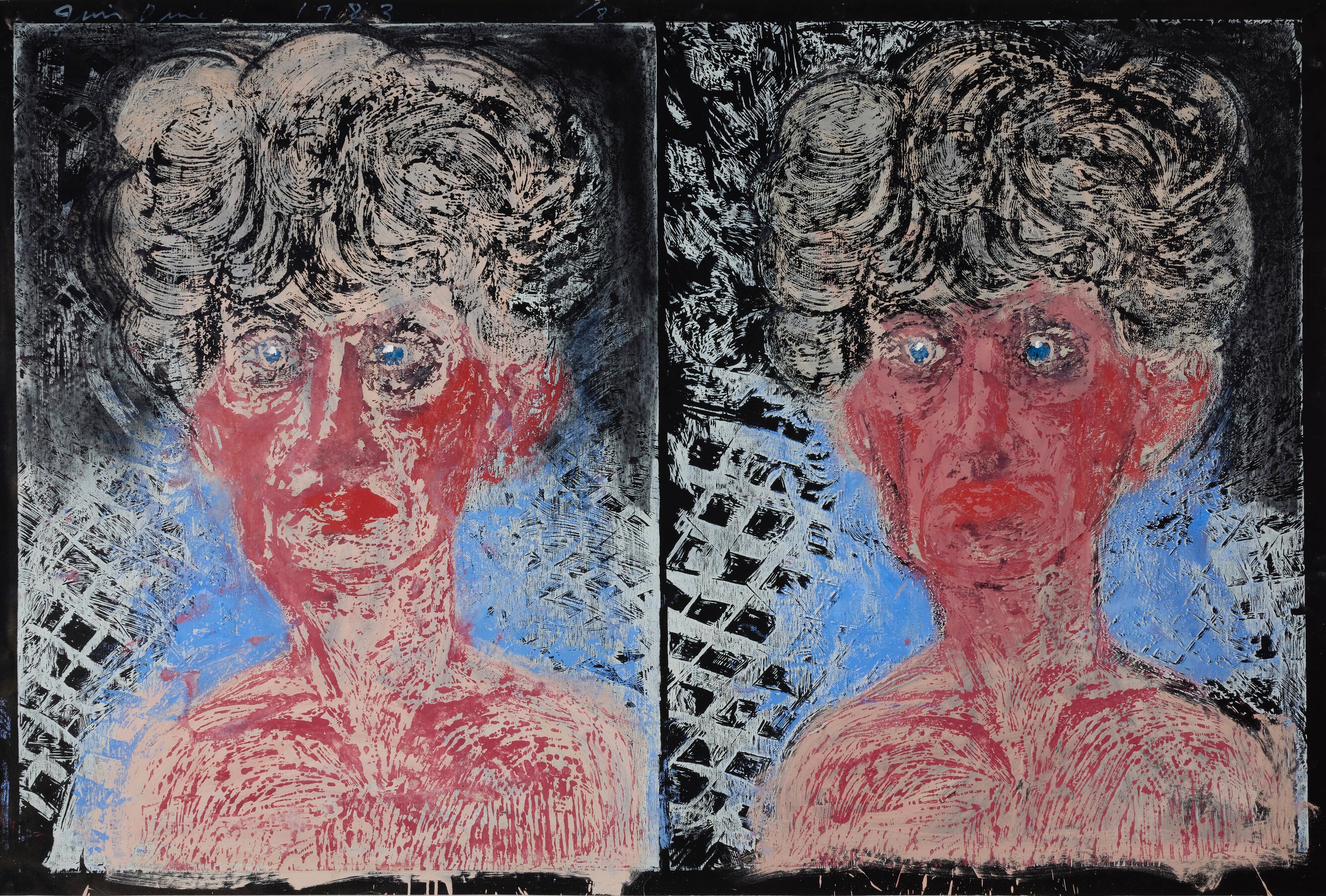 Jim Dine – A Double Feature, 1983 – Mixed Media