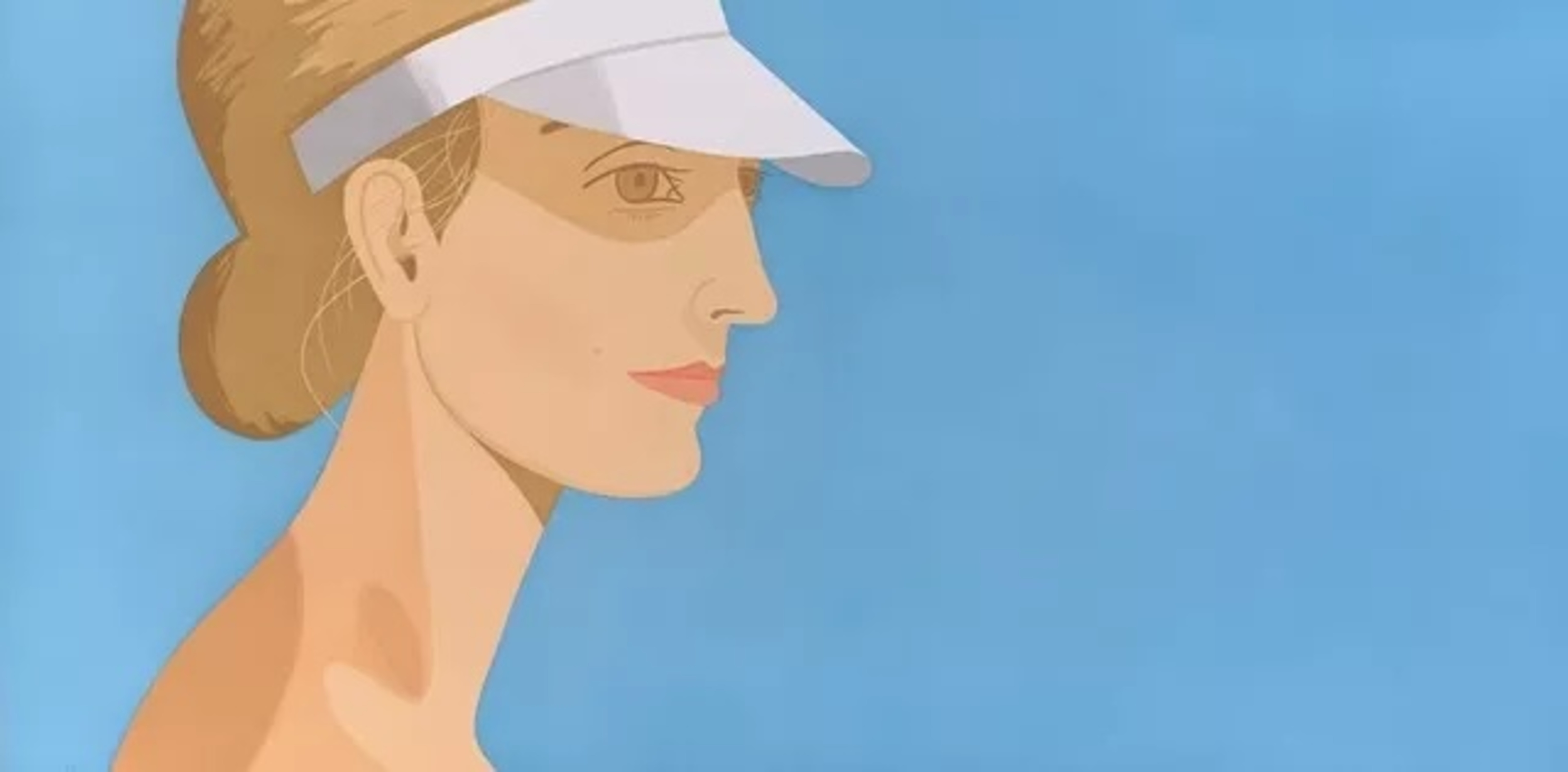 Alex Katz – White Visor, 2003 – Gemengde techniek.