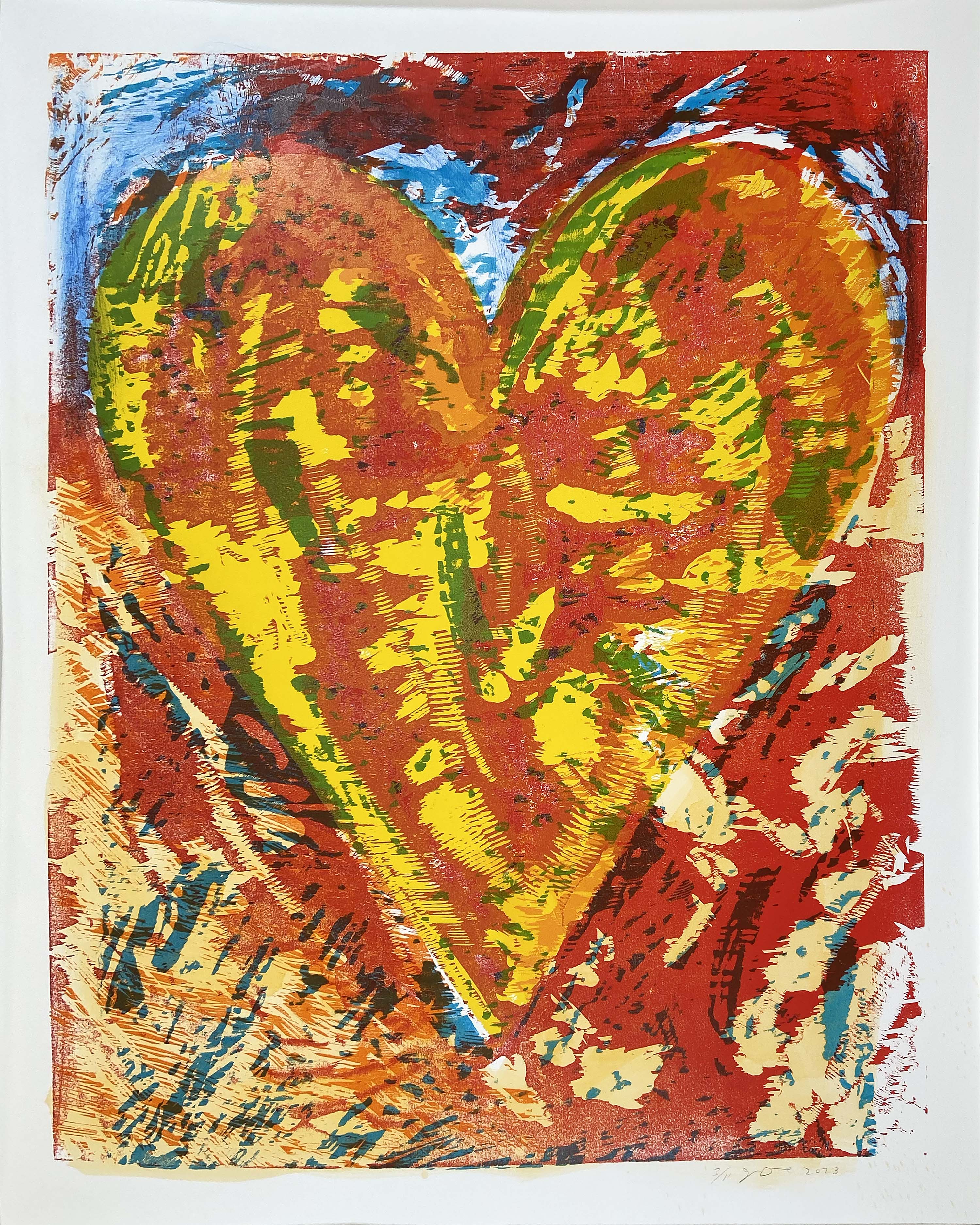 Jim Dine – Rose in Bloom, 2023 – Mixed Media