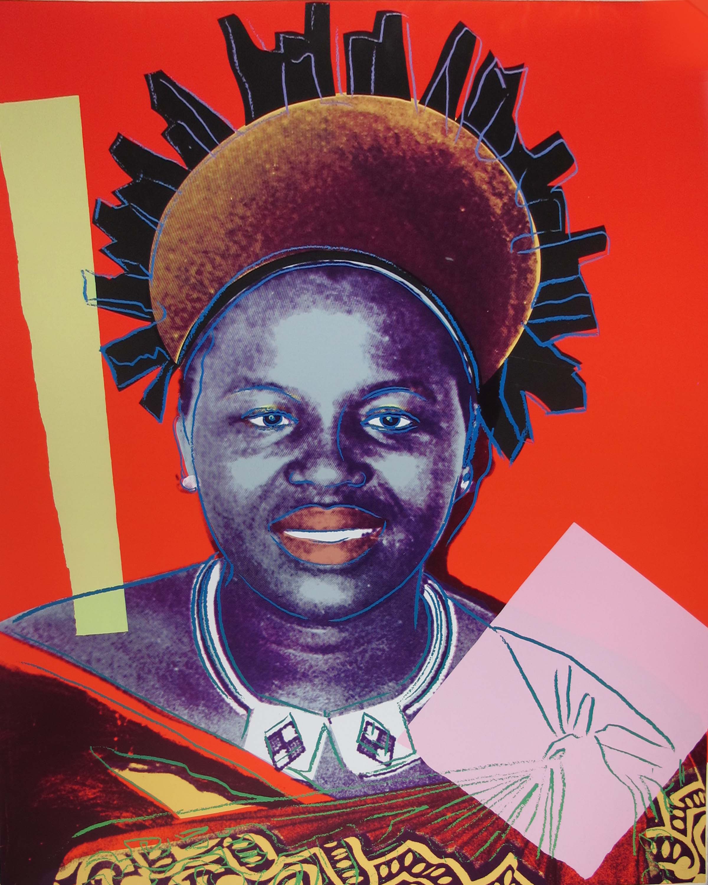 Andy Warhol – Reigning Queens: Queen Ntombi Twala of Swaziland (109.089) (TP), 1985 – Mixed Media