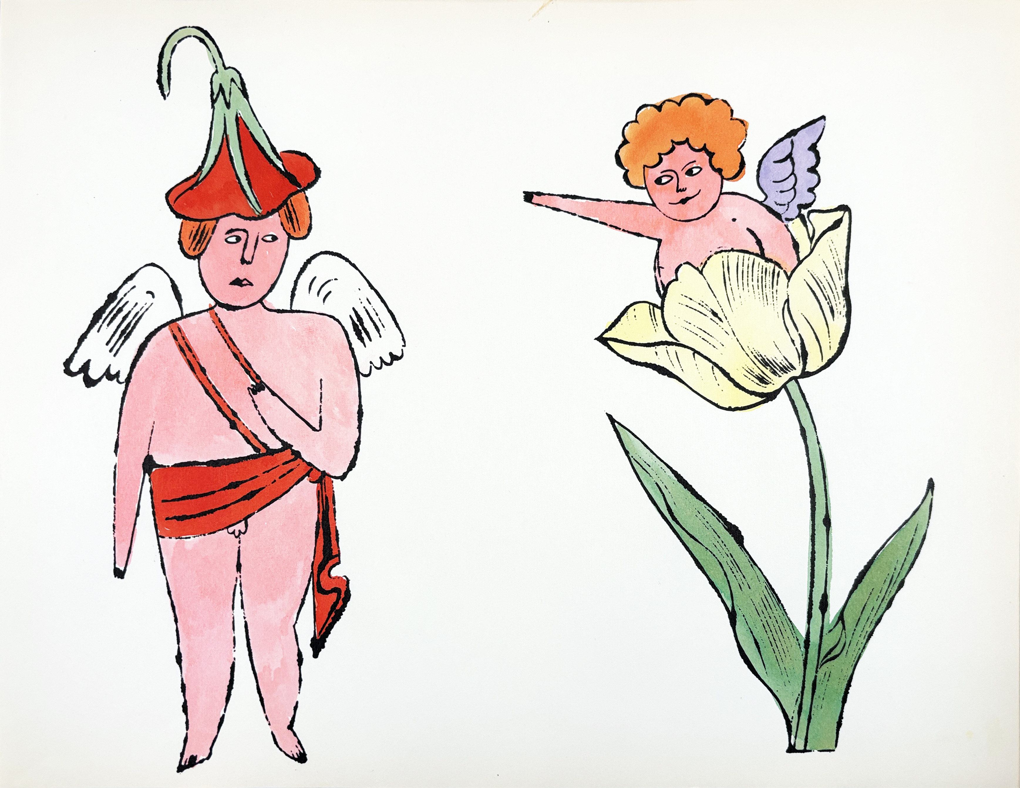 Andy Warhol – In The Bottom of my Garden IV.101A, 1956 – Gemengde techniek.