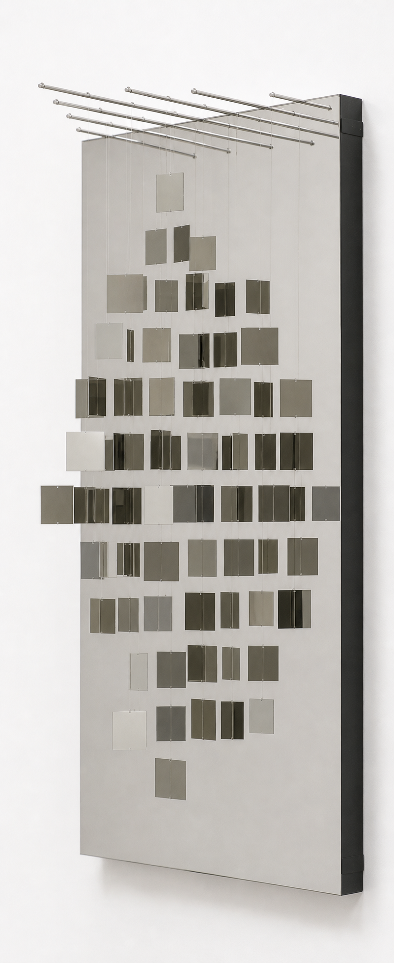 Julio Le Parc – Losange Virtuel sur mirroir, 2021 – Mixed média
