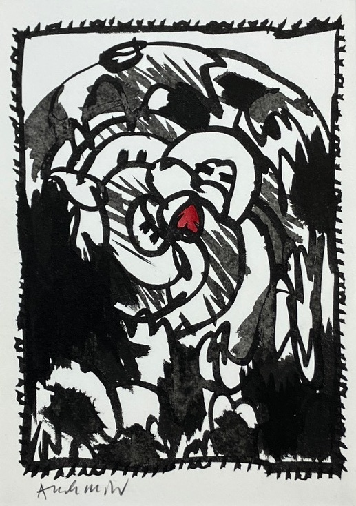 Pierre Alechinsky – Tête Bêche, 1987 – Tinta