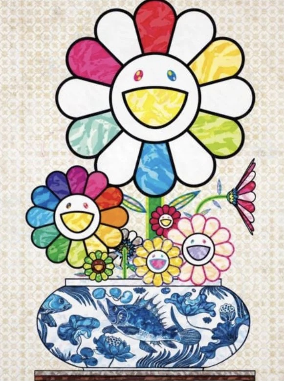 Takashi Murakami – Murakami Flowers in a Qinghua Vase, 2024 – Offsetdruck