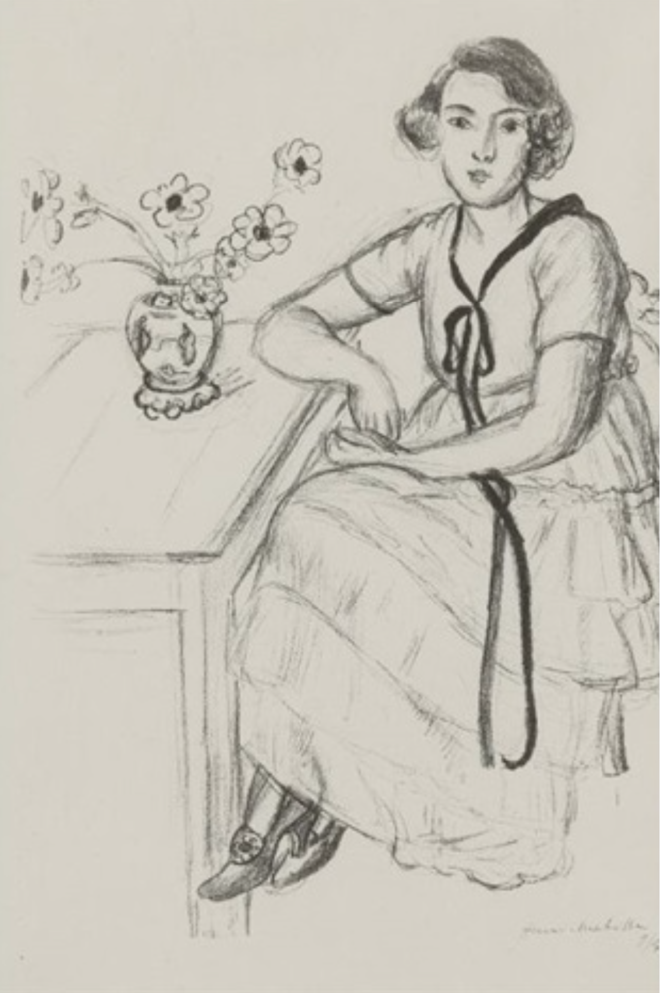 Henri Matisse – La Robe Jaune Au Ruban Noir, 1922 – Lithograph