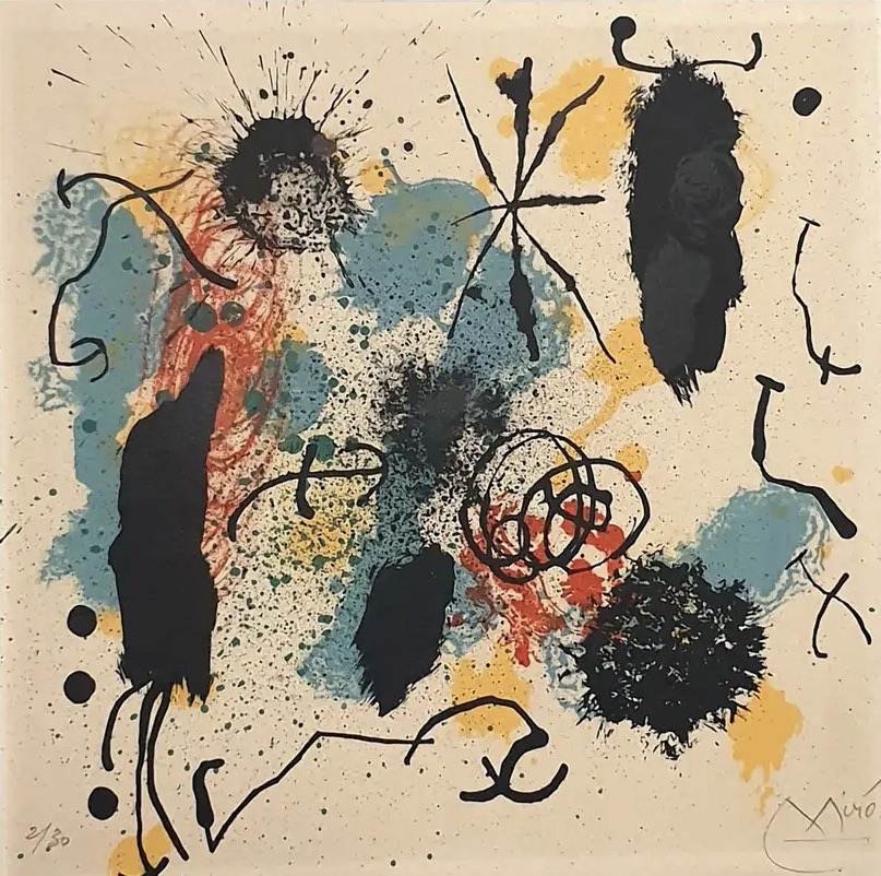 Joan Miró – I Work Like a Gardener, 1964 – Lithographie