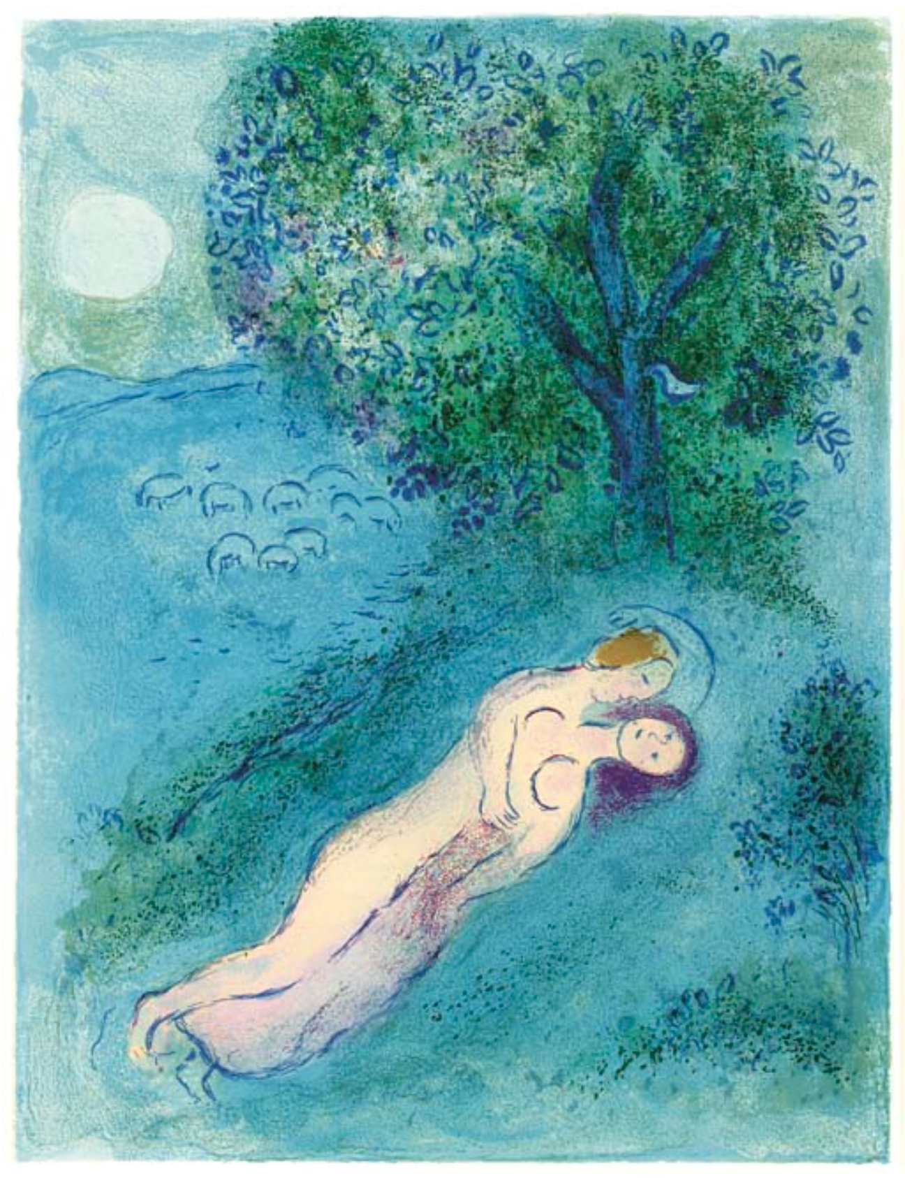 Marc Chagall – Philetas's Lesson, from Daphnis and Chloë, 1962 – Lithographie