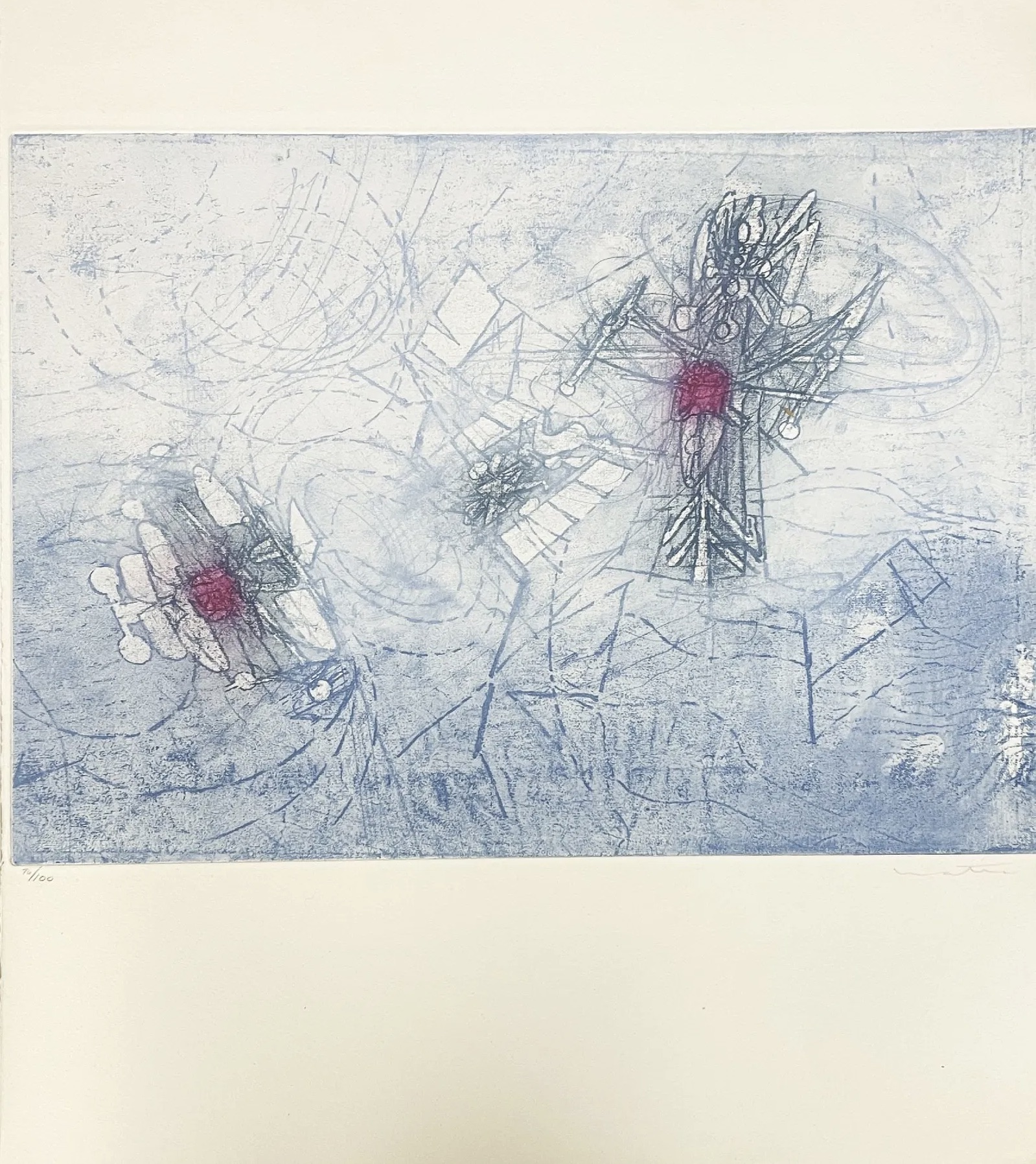 Roberto Matta – Untitled XXI (from Come Detta Dentro Vo Significando), 1962 – Lithographie