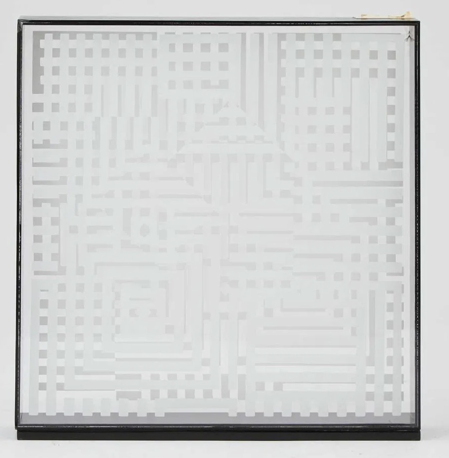 Victor Vasarely – Omega 25 Blanc, 1965 – Técnica mixta