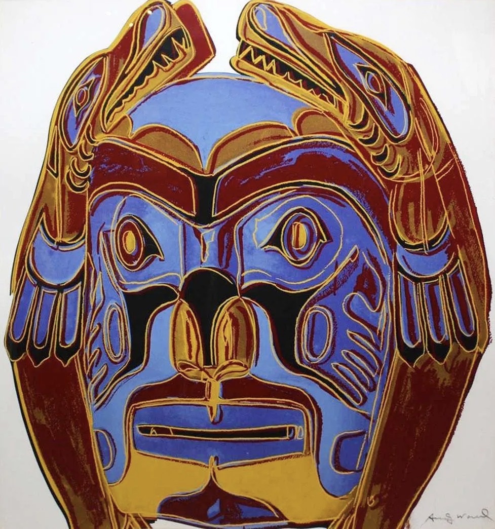 Andy Warhol – Cowboys and Indians: Northwest Coast Mask, II.380, 1986 – Zeefdruk