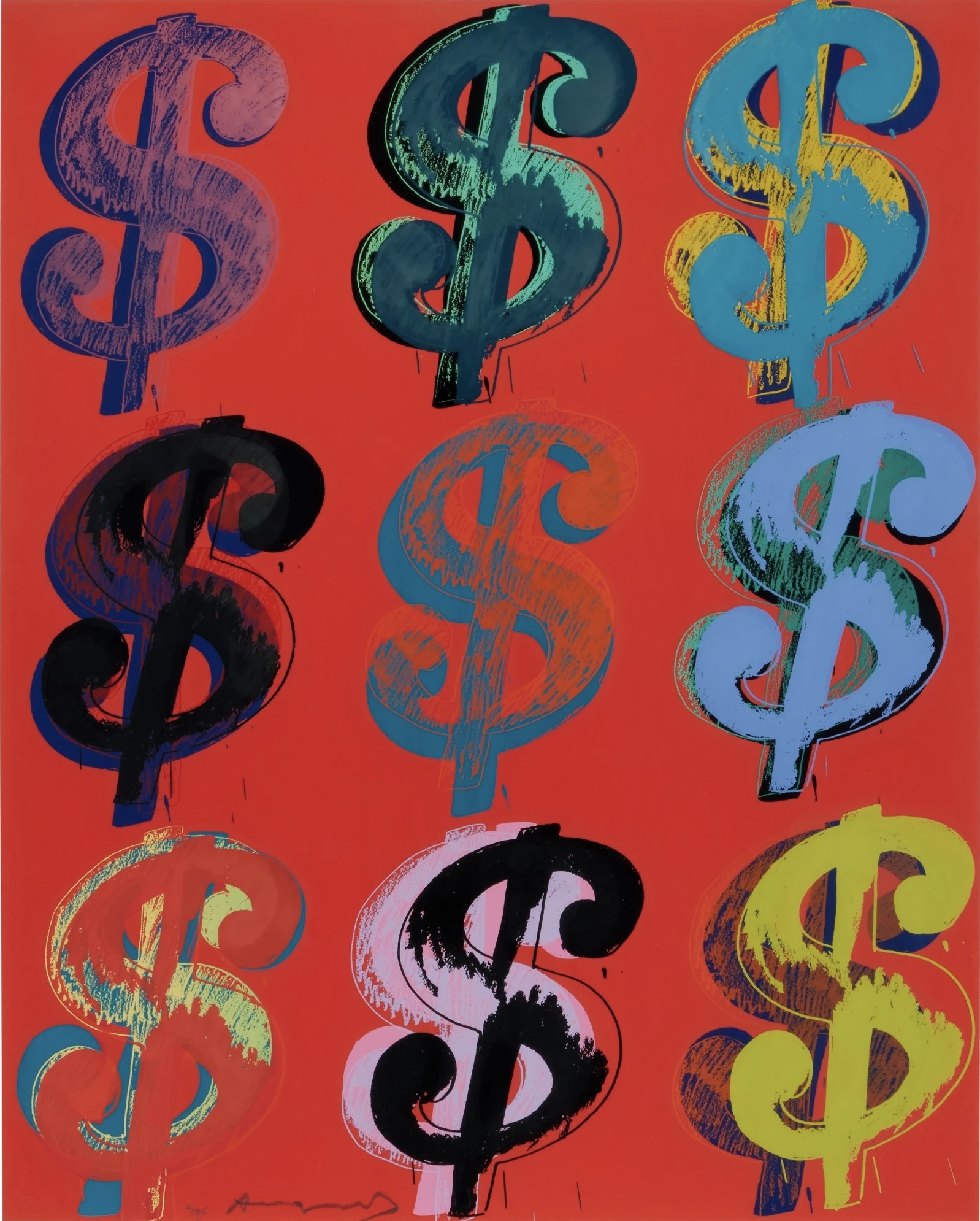 Andy Warhol – $ (9), II.285, 1982 – Screen-print