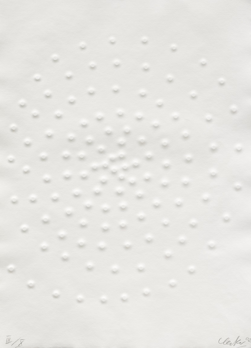 Gunther Uecker – Graphein VIII, Christen Ägypten, 2002 – Gaufrage
