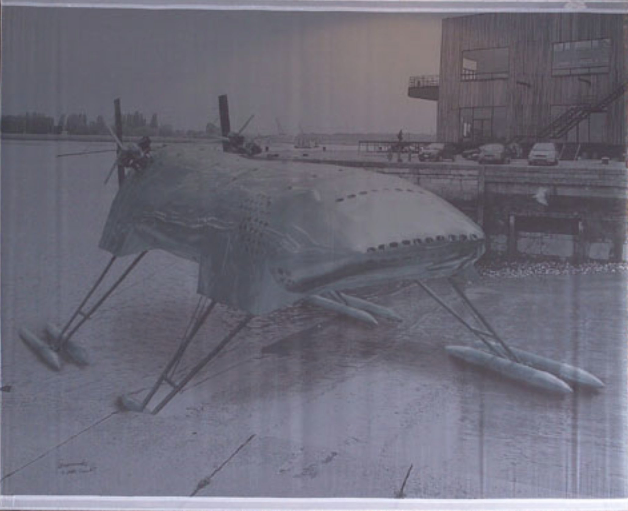 Panamarenko – Scotch Gambit at Rijnkaai, Antwerpen, 2001 – Monodruck