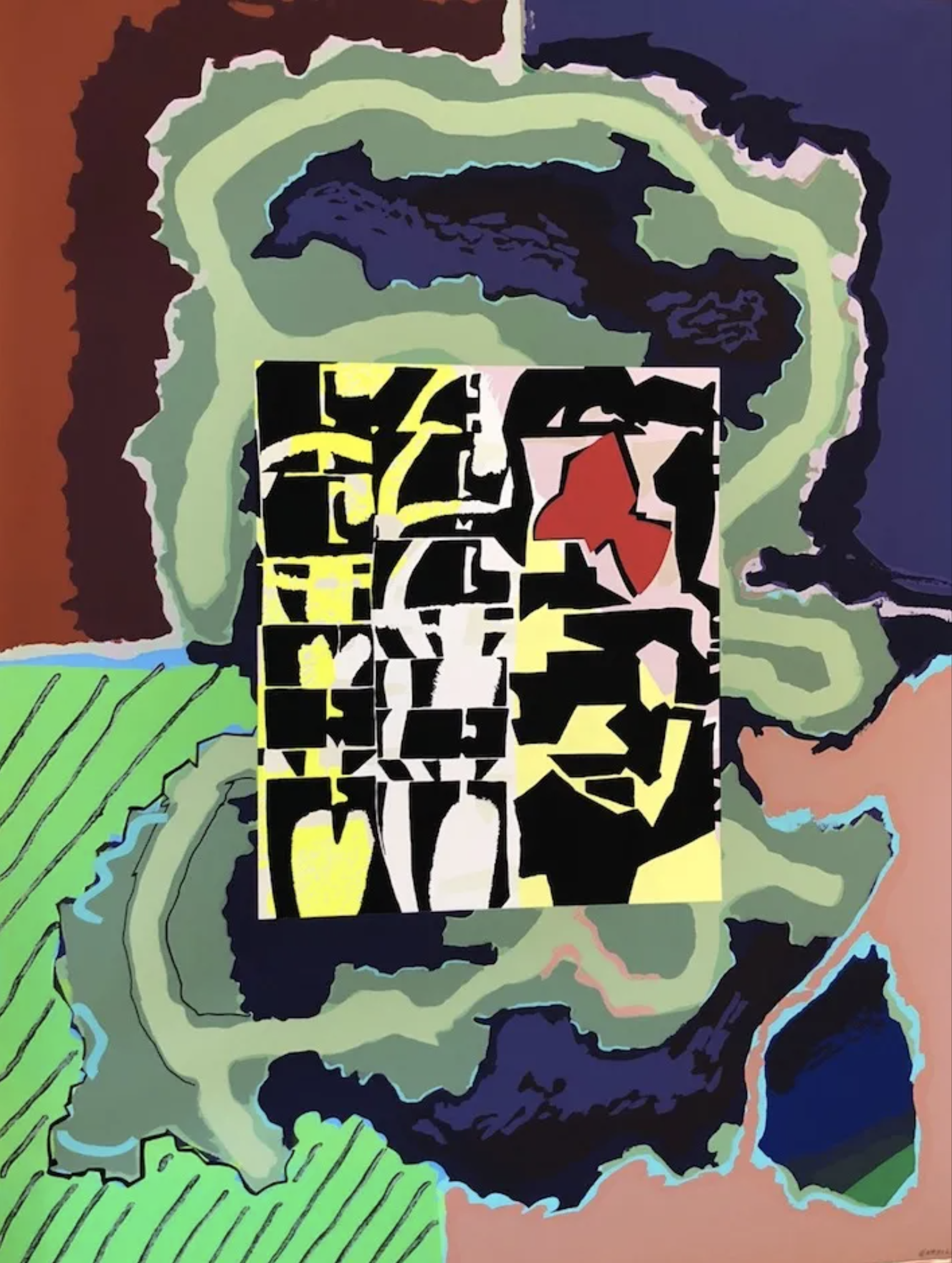 Luis Gordillo – Untitled (Chromatic Core), 2012 – Screen-print