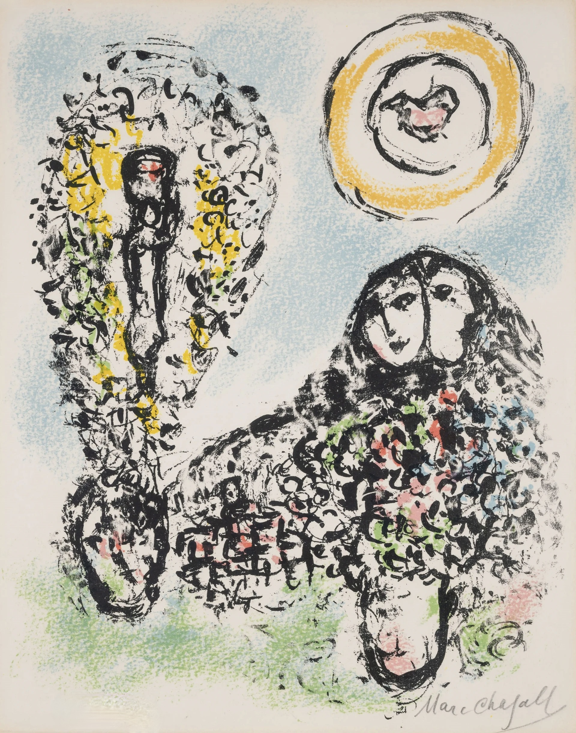 Marc Chagall – La Mise en Mot (Mourlot 584a), 1969 – Lithographie