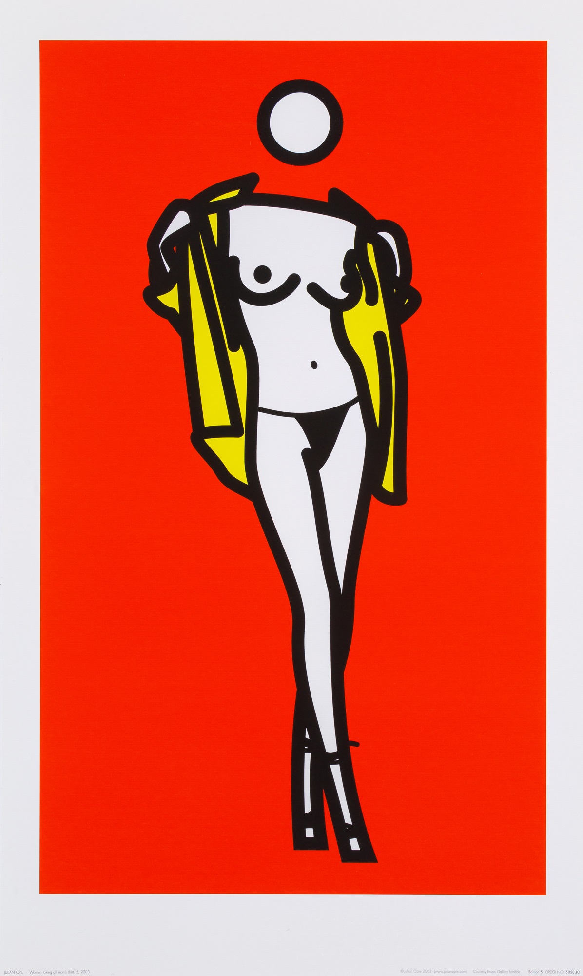 Julian Opie – Woman taking off man's shirt, 2003 – Sérigraphie (Screen-print)
