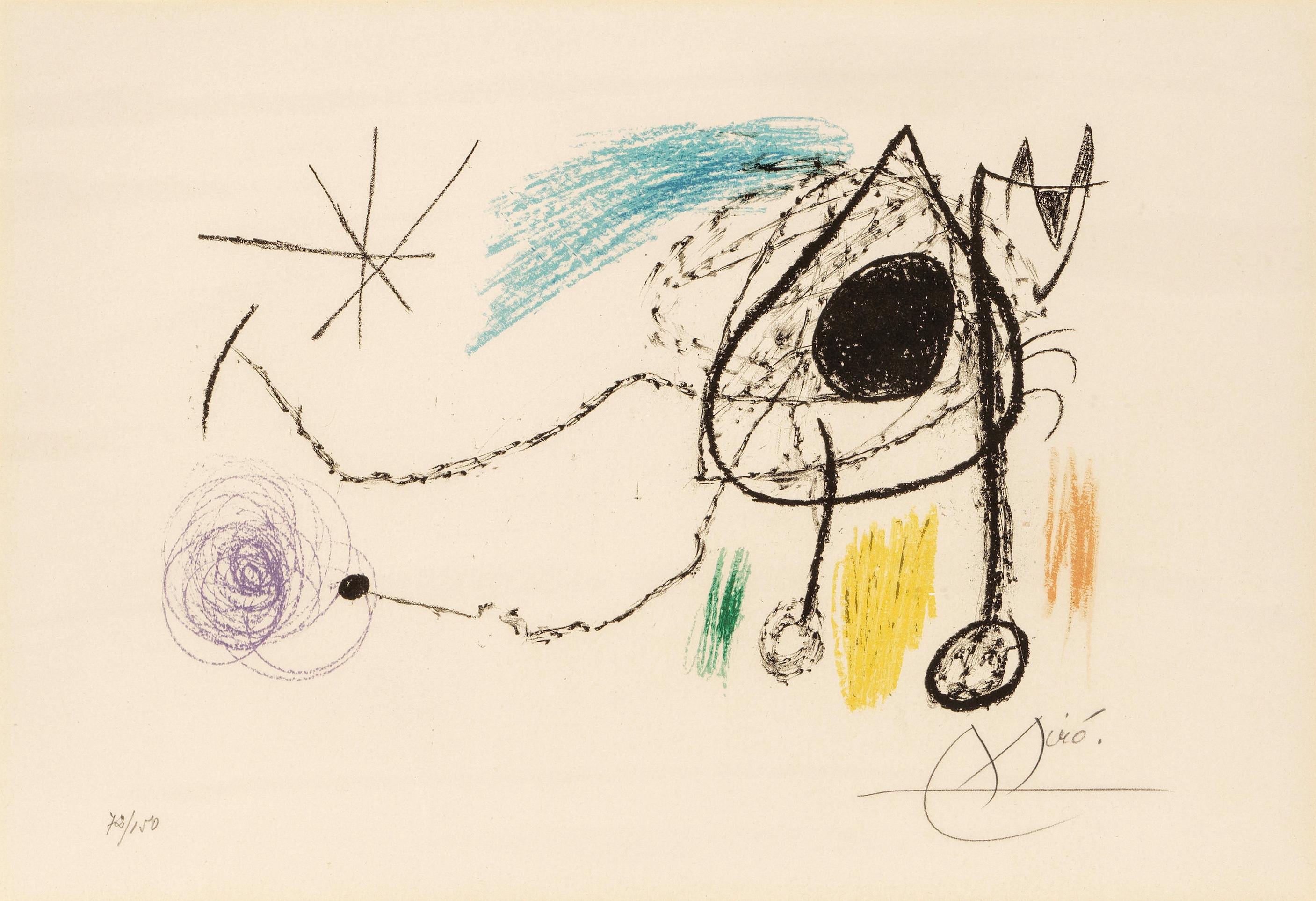 Joan Miró – Sobreteixims I Escultures, 1972 – Litografía