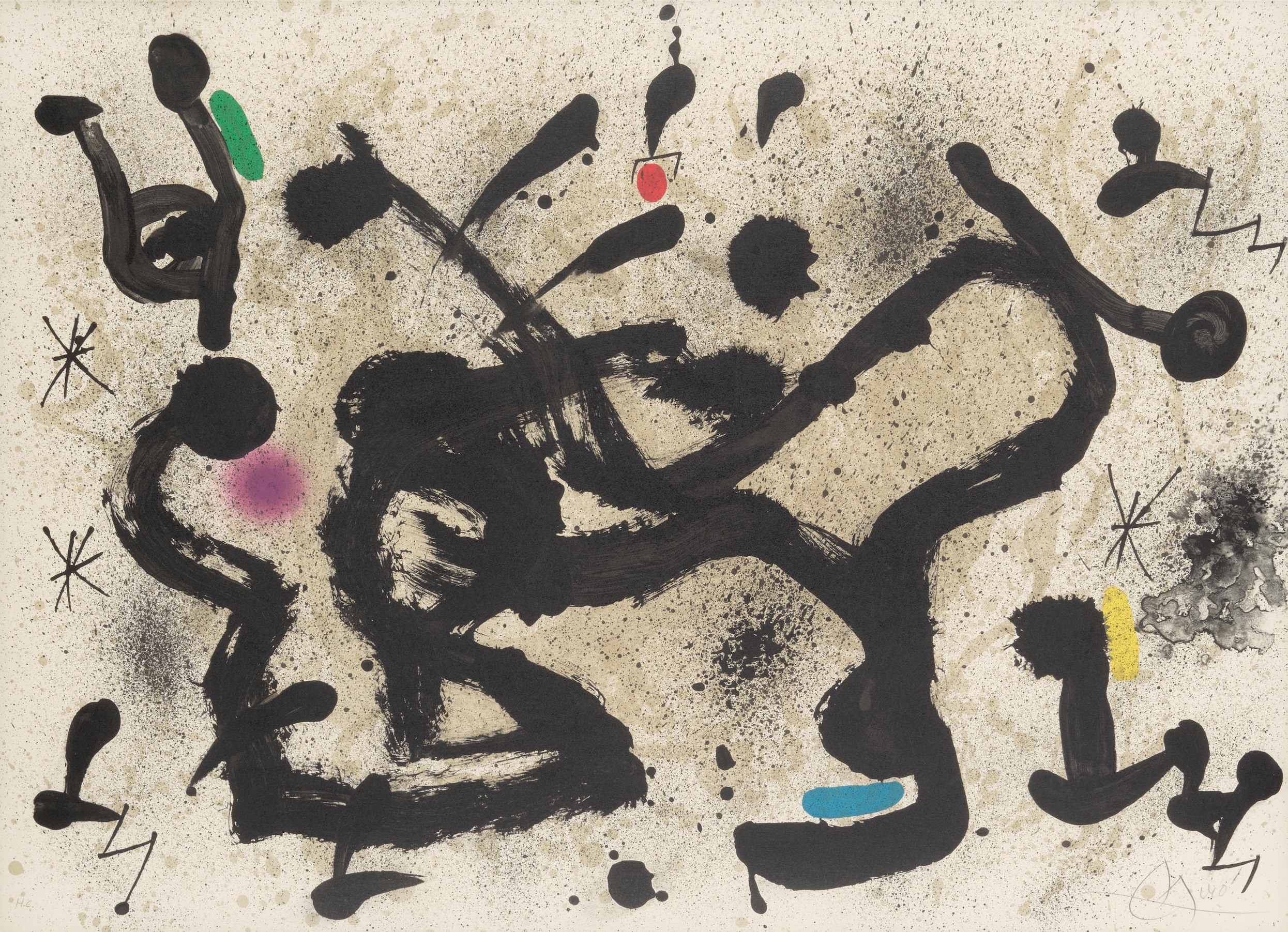 Joan Miró – One plate, Homenatge à Joan Prats, 1975 – Lithografie