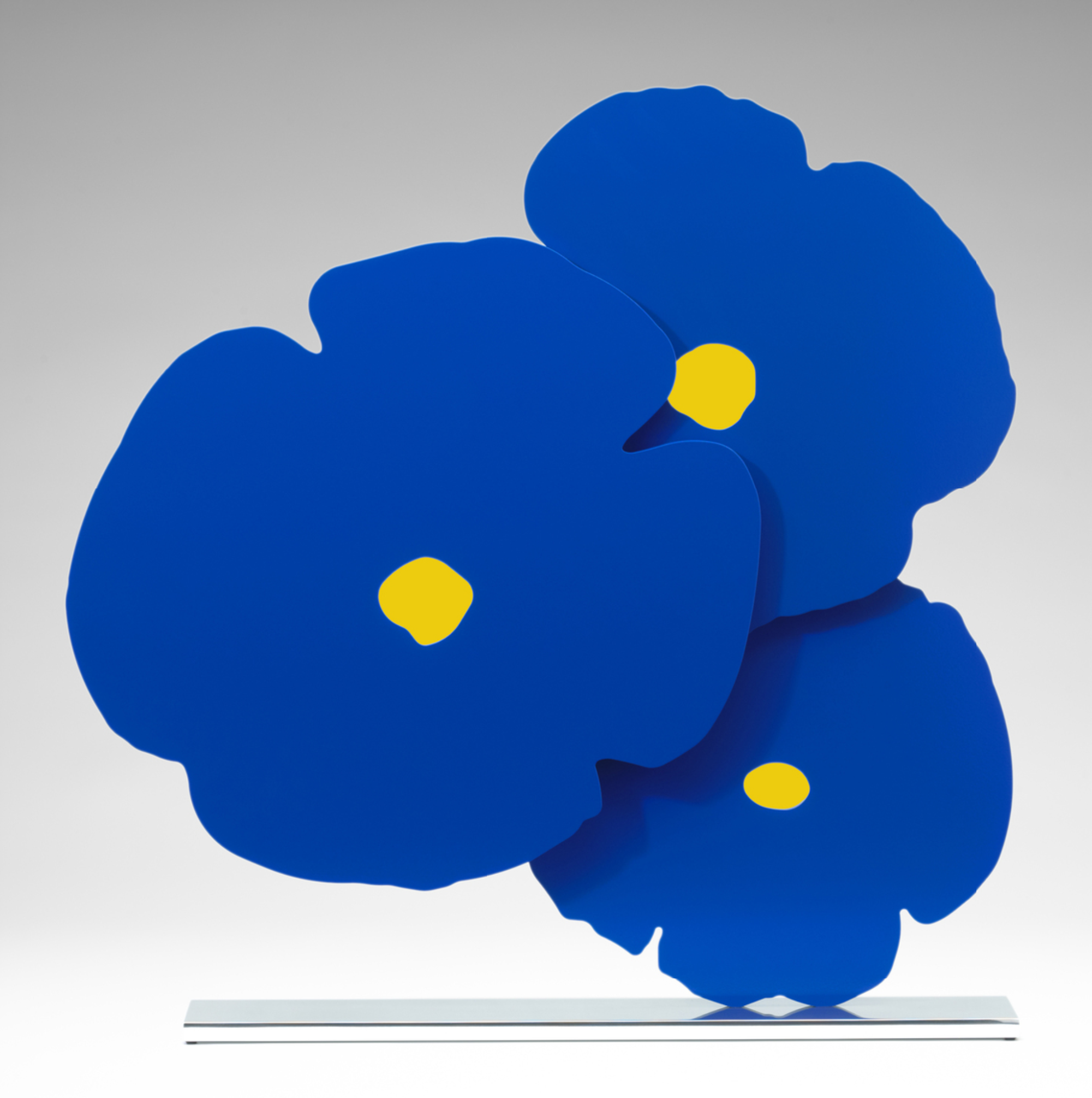 Donald Sultan – Blue and Yellow Poppies, 2023 – Mischtechnik