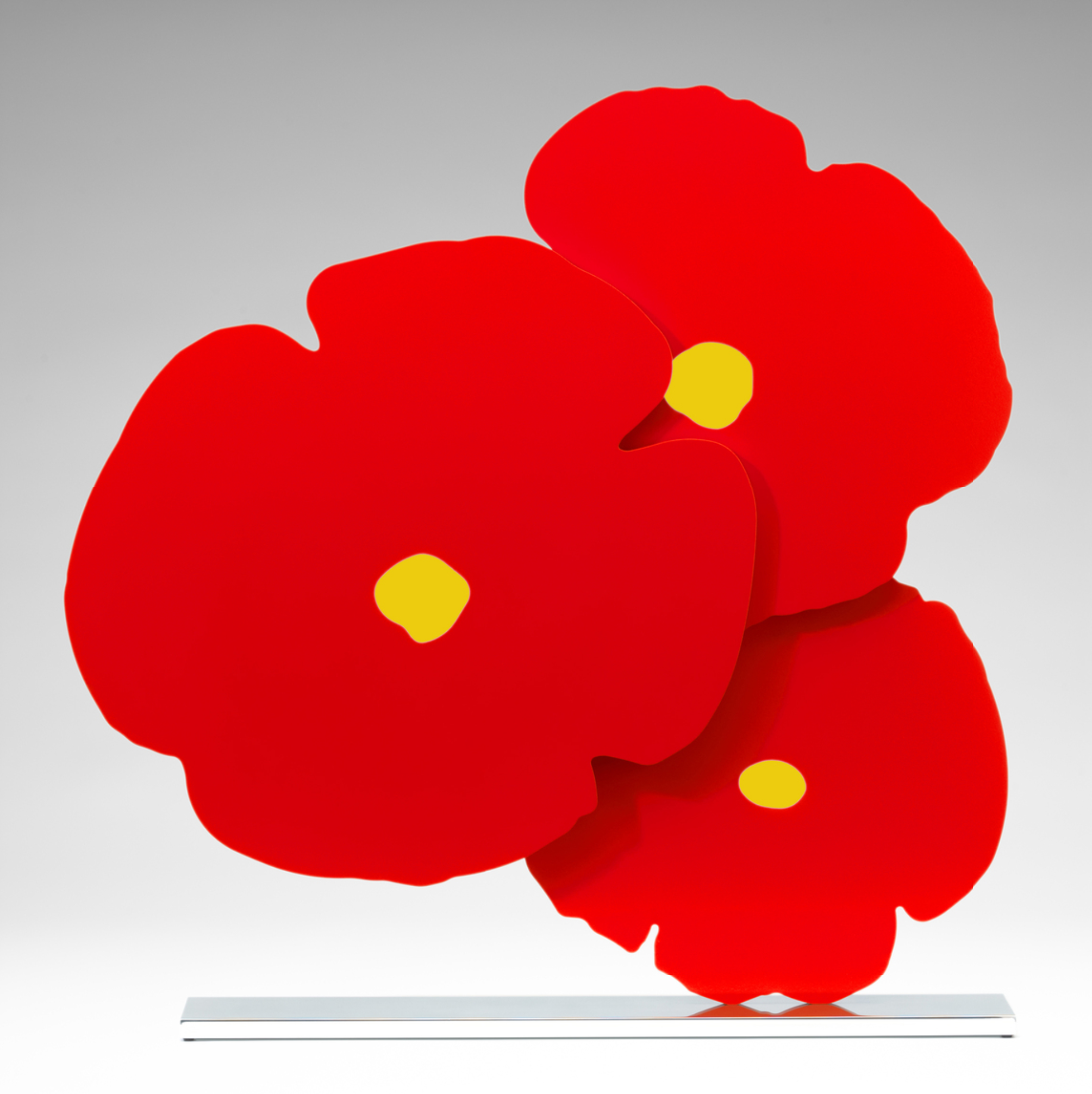 Donald Sultan – Red and Yellow Poppies, 2023 – Mixed média