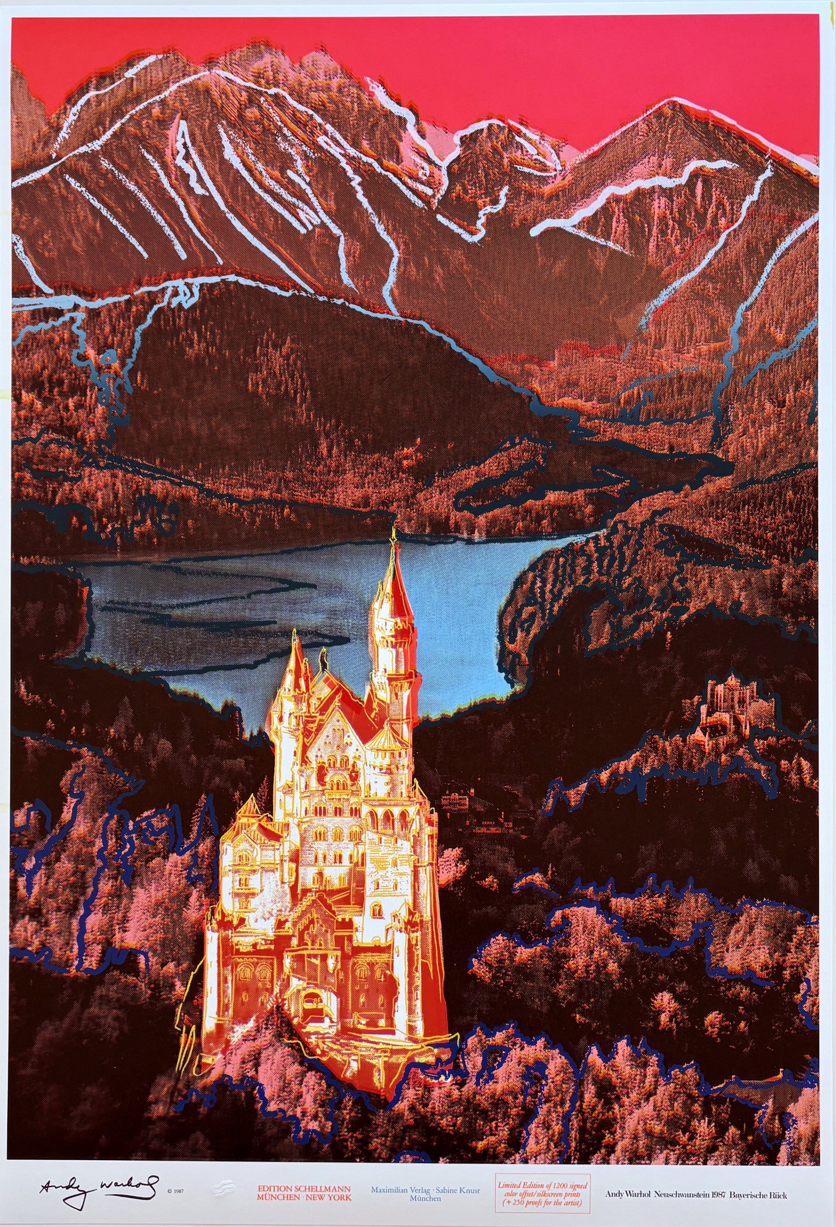Andy Warhol – Neuschwanstein (Poster), 1987 – Serigrafía