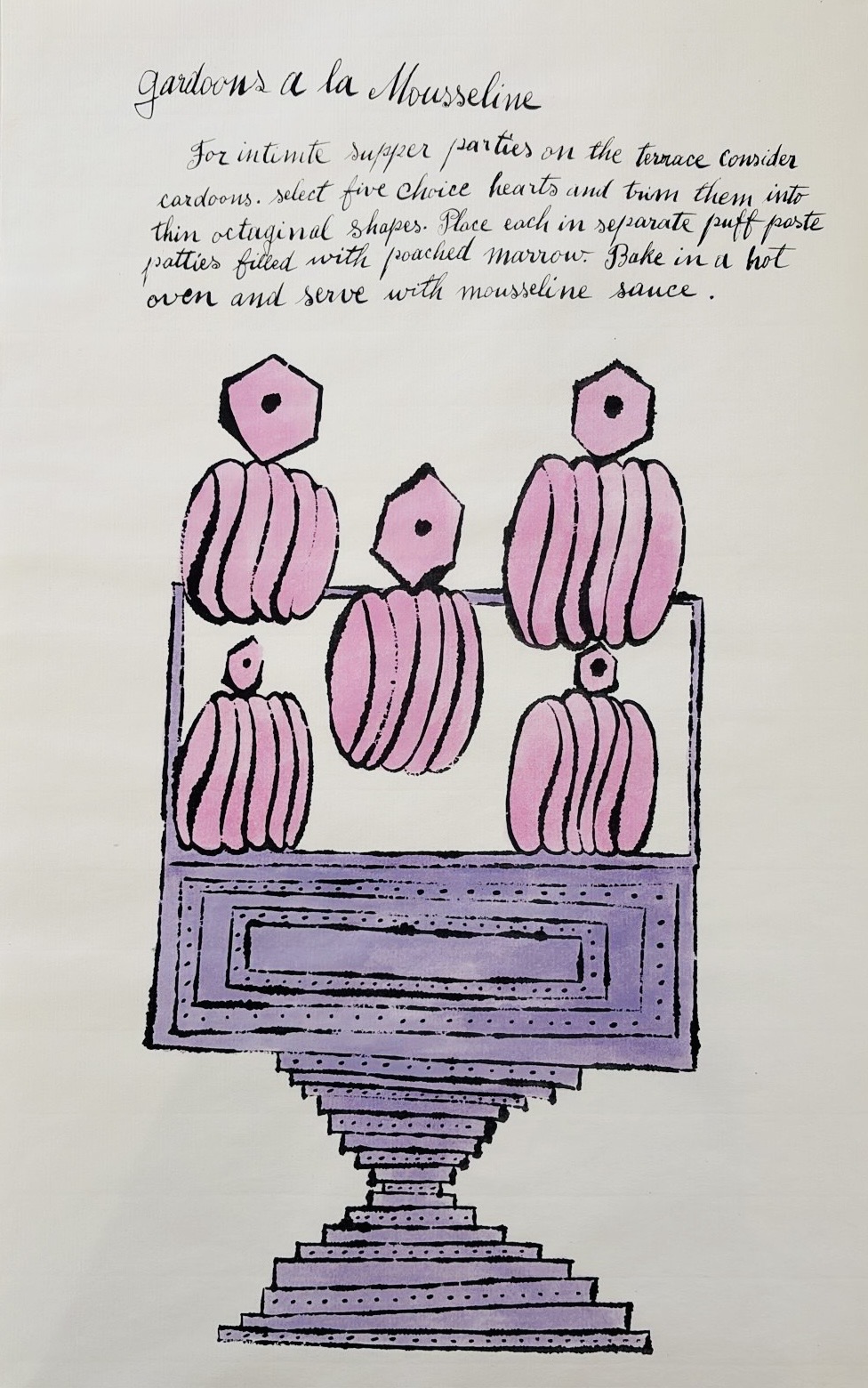 Andy Warhol – Wild Raspberries  IV 140A (Gardoons A La Mousseline), 1959 – Offset printen