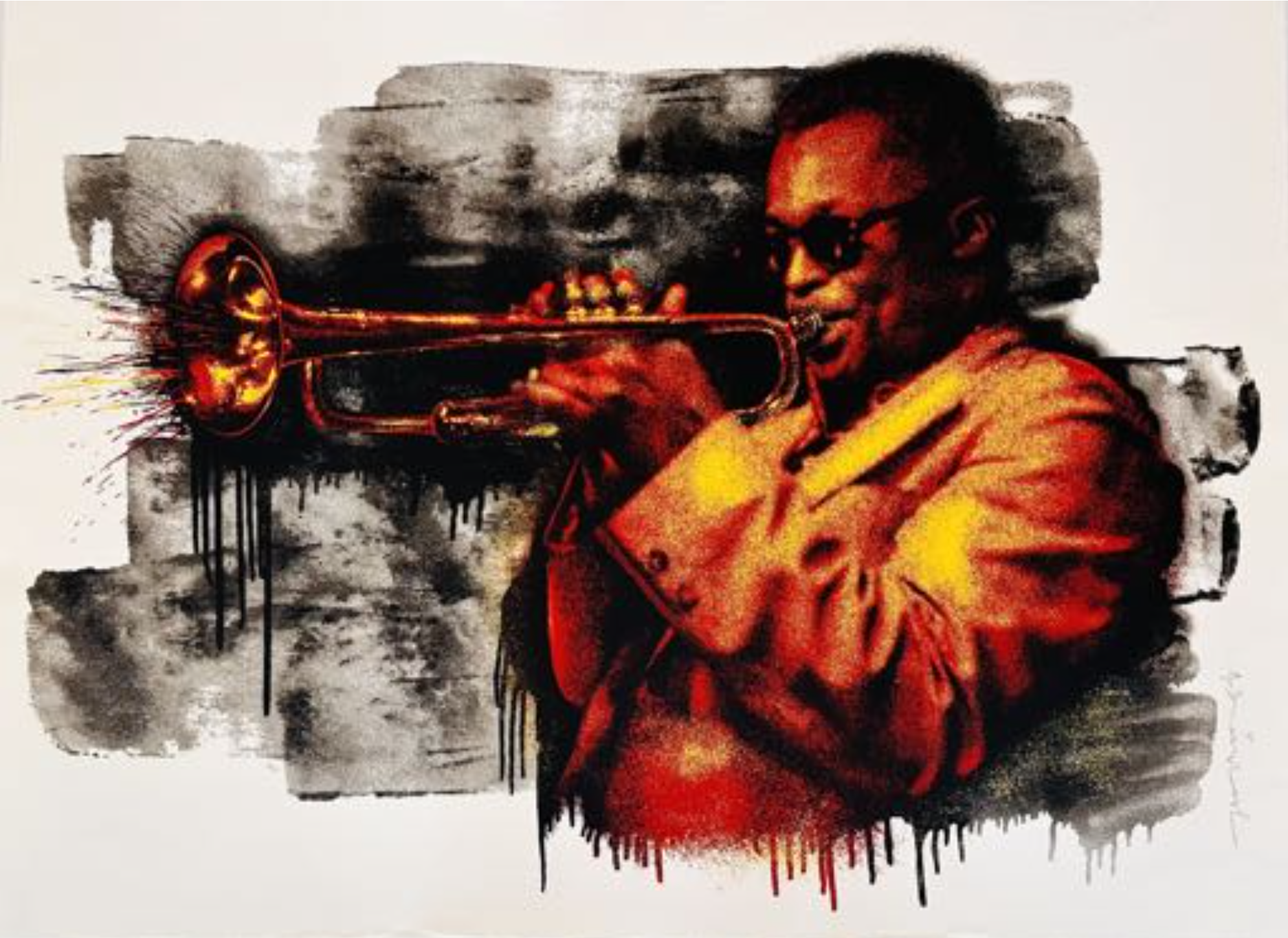 Mr. Brainwash – Miles Davis (Red, Yellow), 2015 – Screen-print