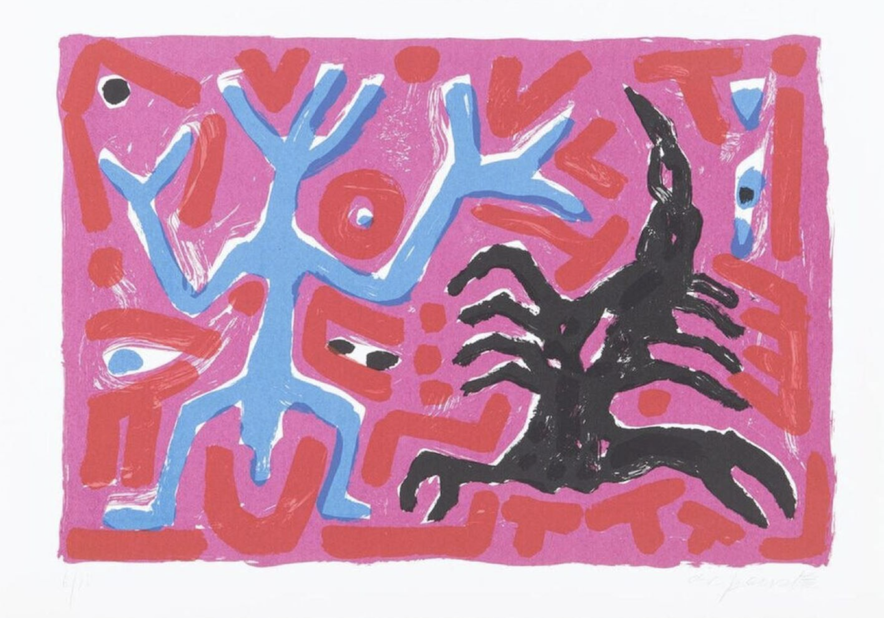 A.R. Penck – Skorpion - Scorpio, 1995 – Silkscreen