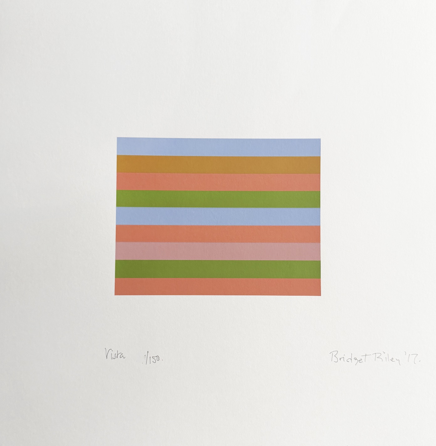 Bridget Riley – Vista, 2017 – Screen-print