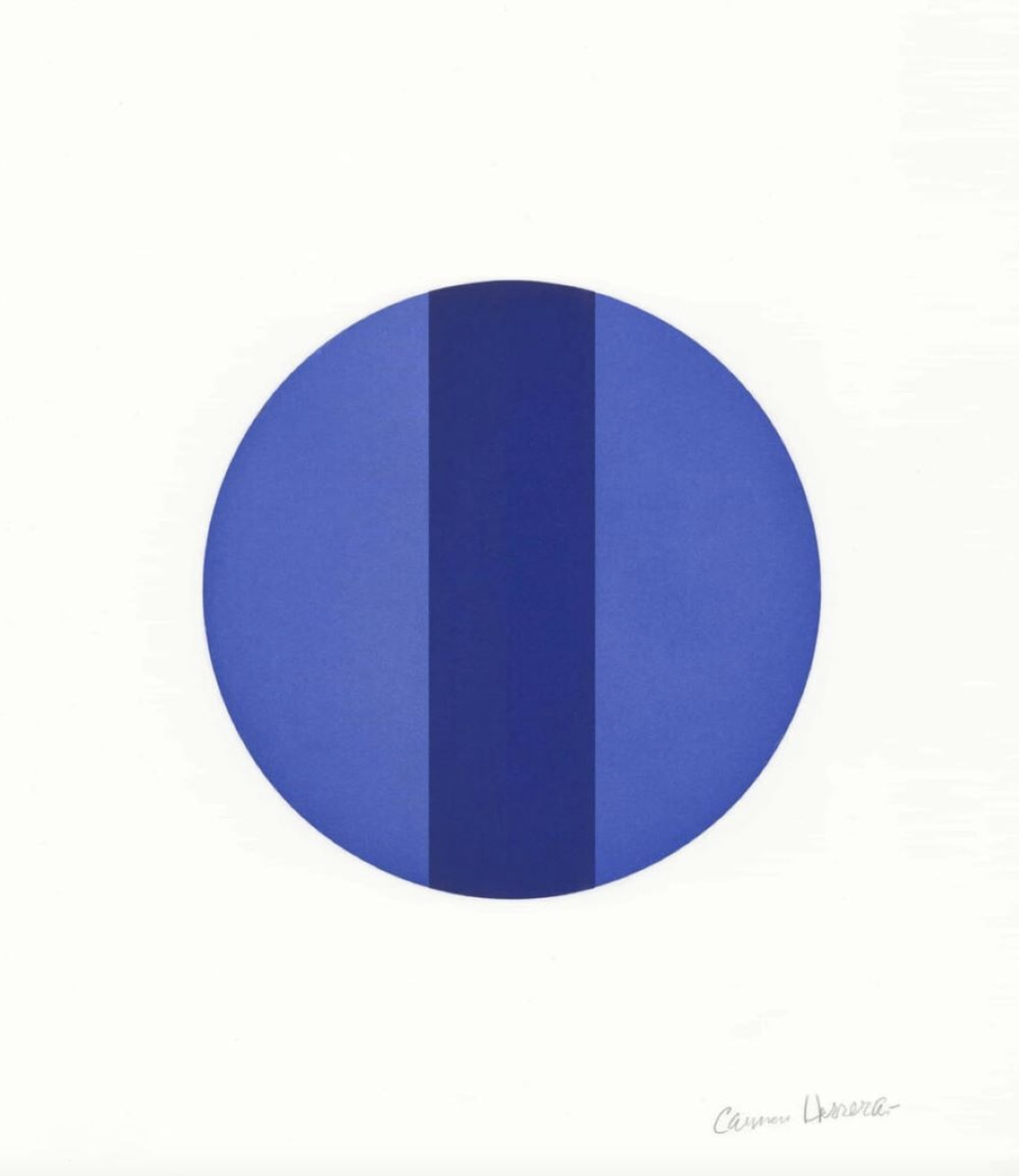 Carmen Herrera – Untitled (Vertical Blue Band), 2018 – Intaglio