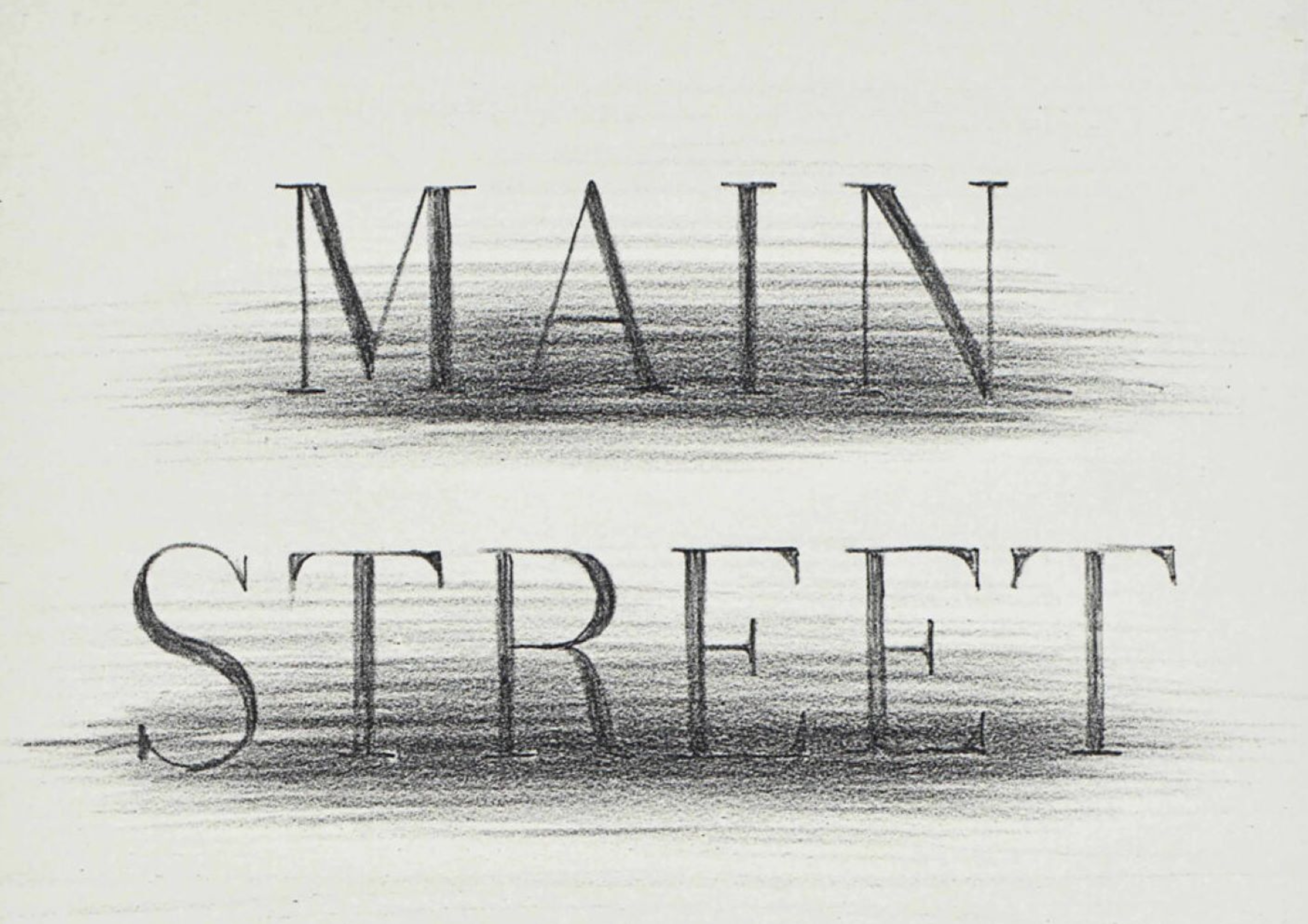 Ed Ruscha – Main Street, 1990 – Lithografie