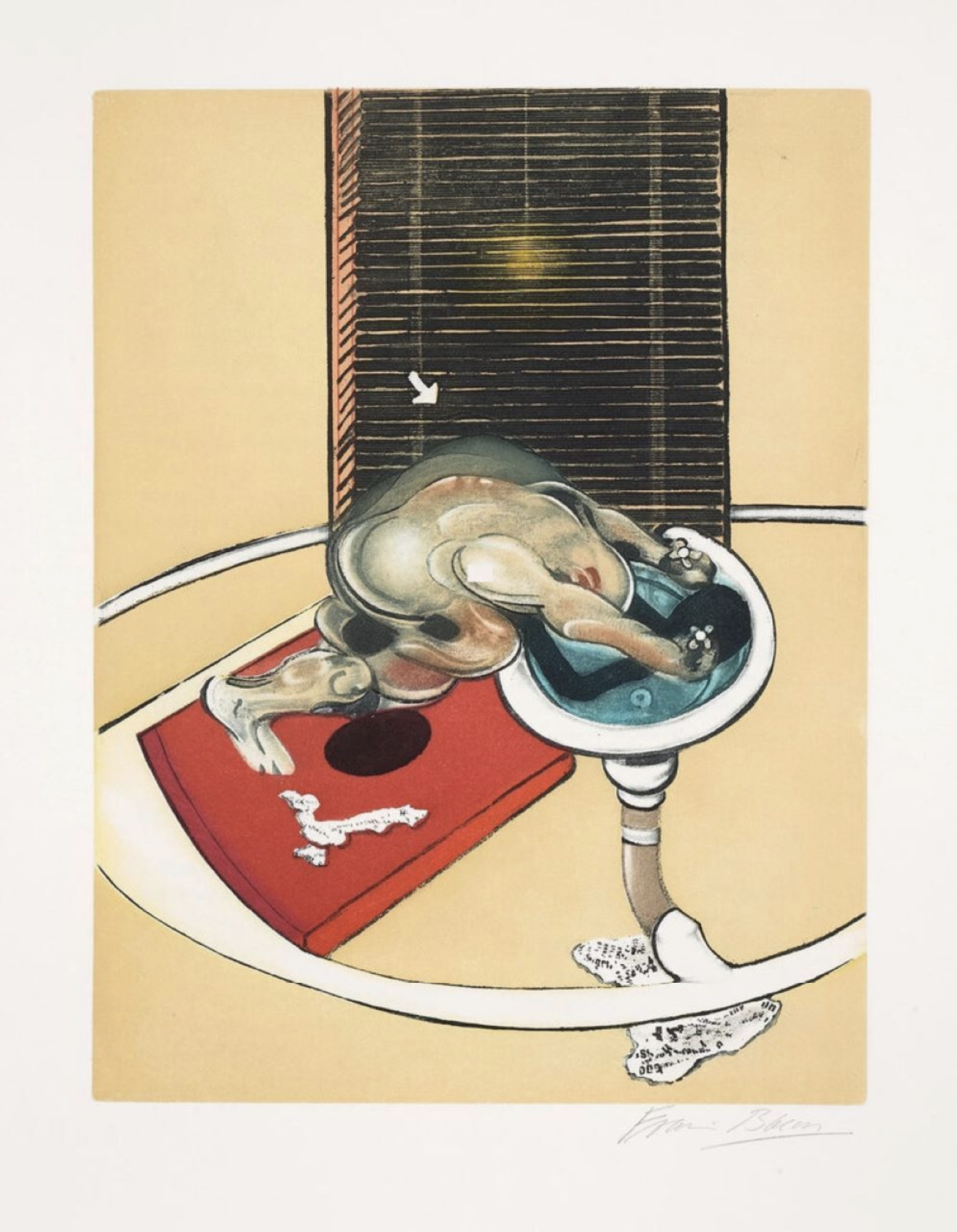 Francis Bacon – L’Homme au Lavabo Figure at a washbasin, 1978 – Etching and Aquatint